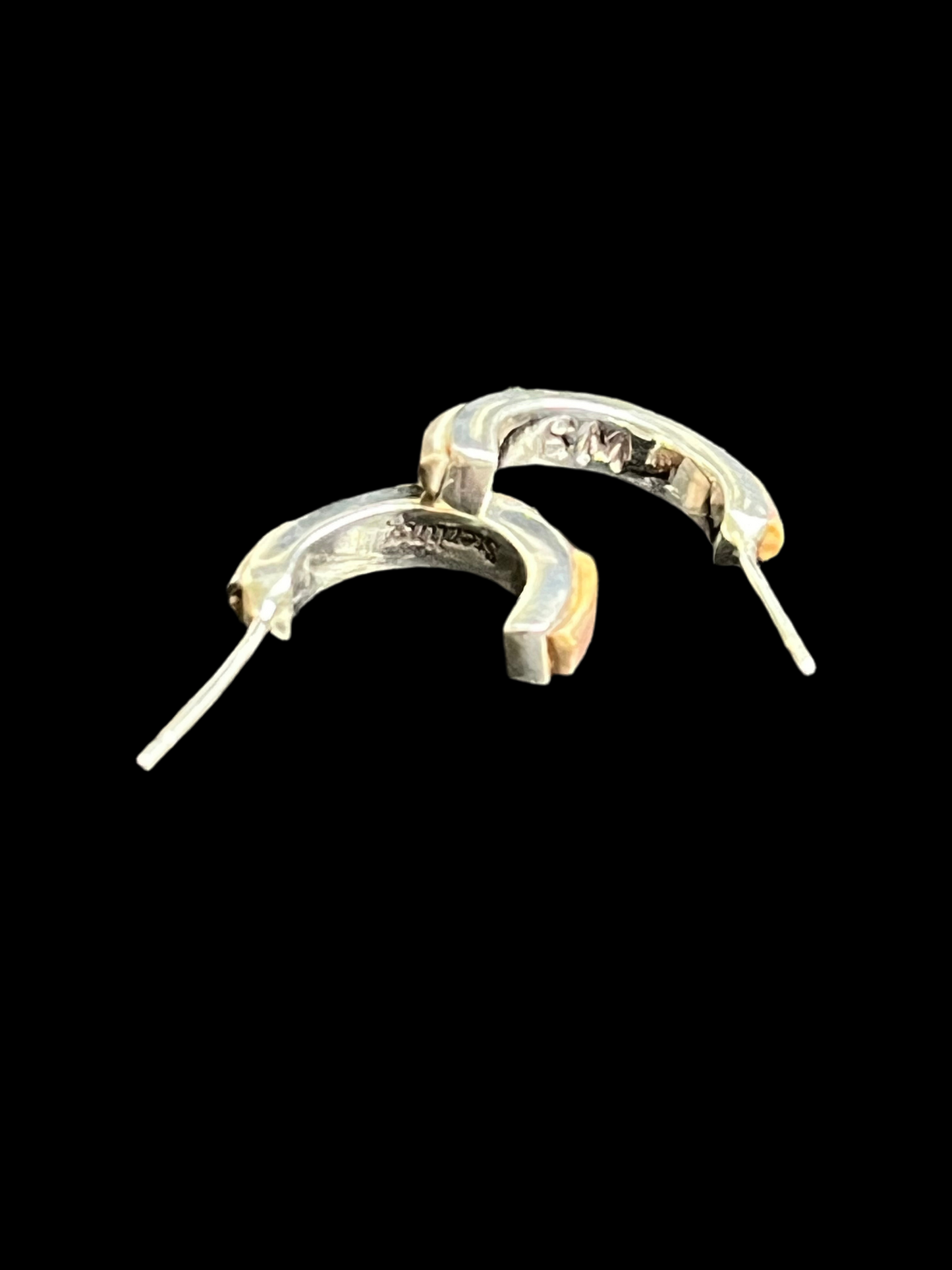 Inlay Sterling Silver Earrings - Artist Signed