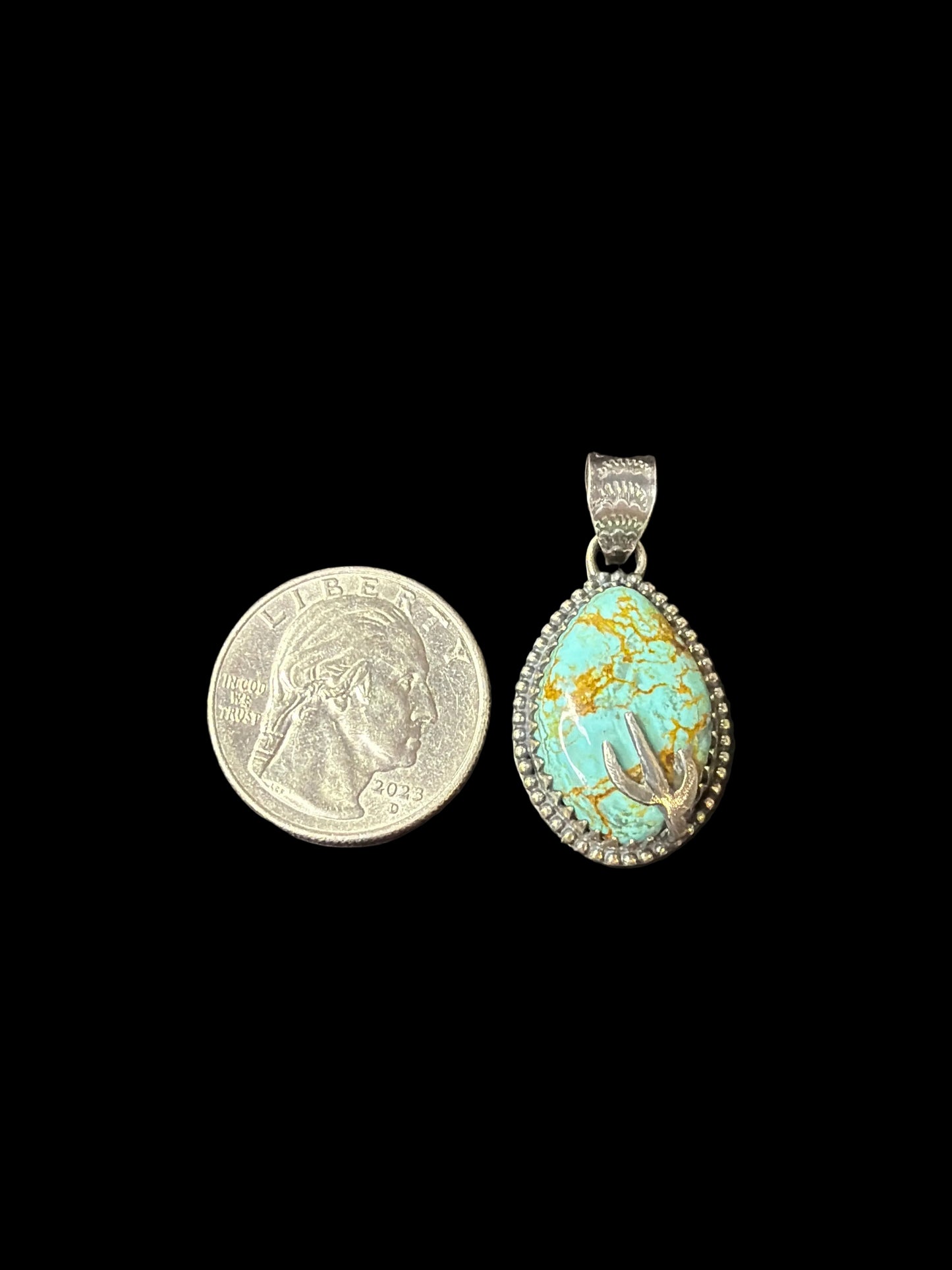 Handcrafted Mine 8 Cactus Overlay Pendant