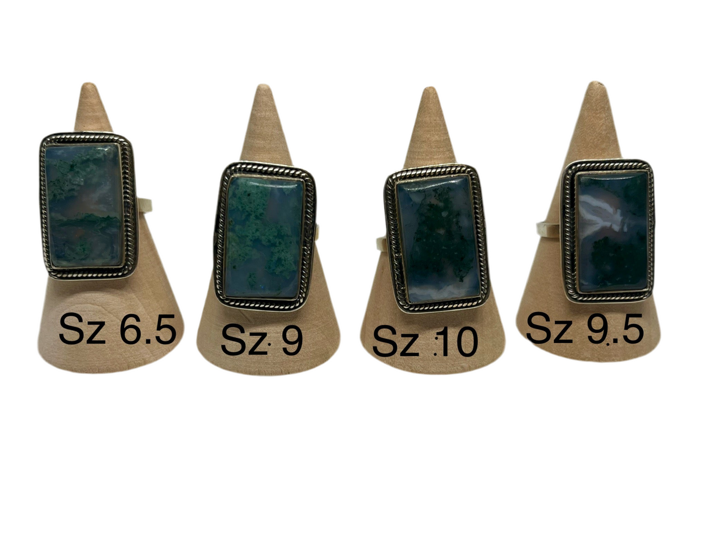 Sterling Silver Statement Rings - Various Natural Stones