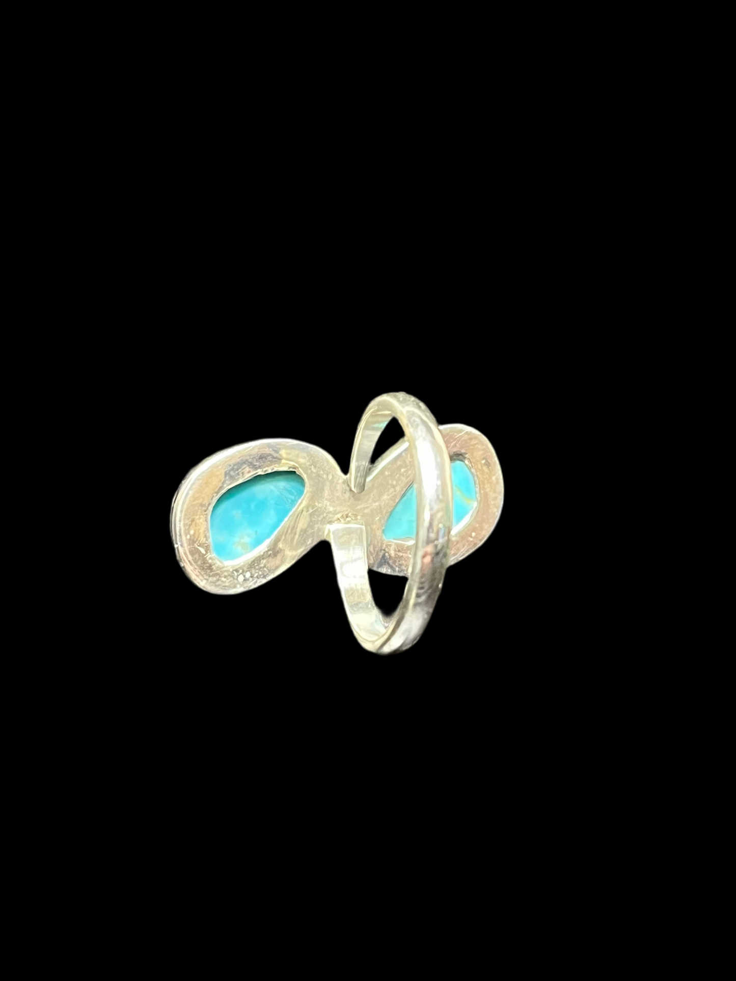 Two Stone Turquoise Ring - Adjustable