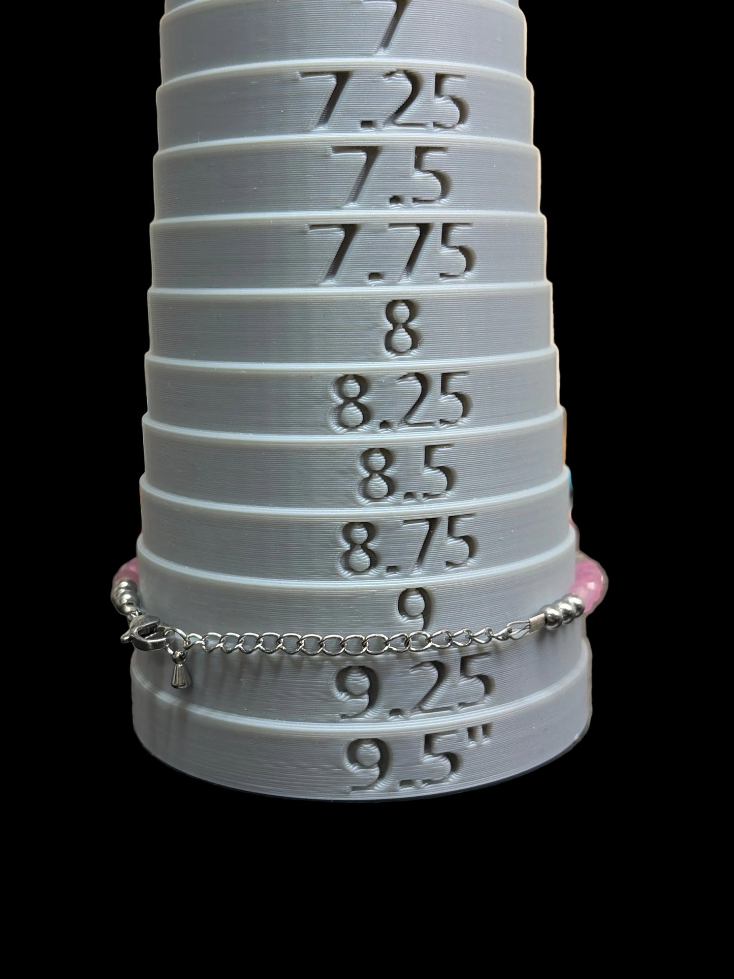 Faceted Pink Tourmaline & Stainless Pearl Bracelet