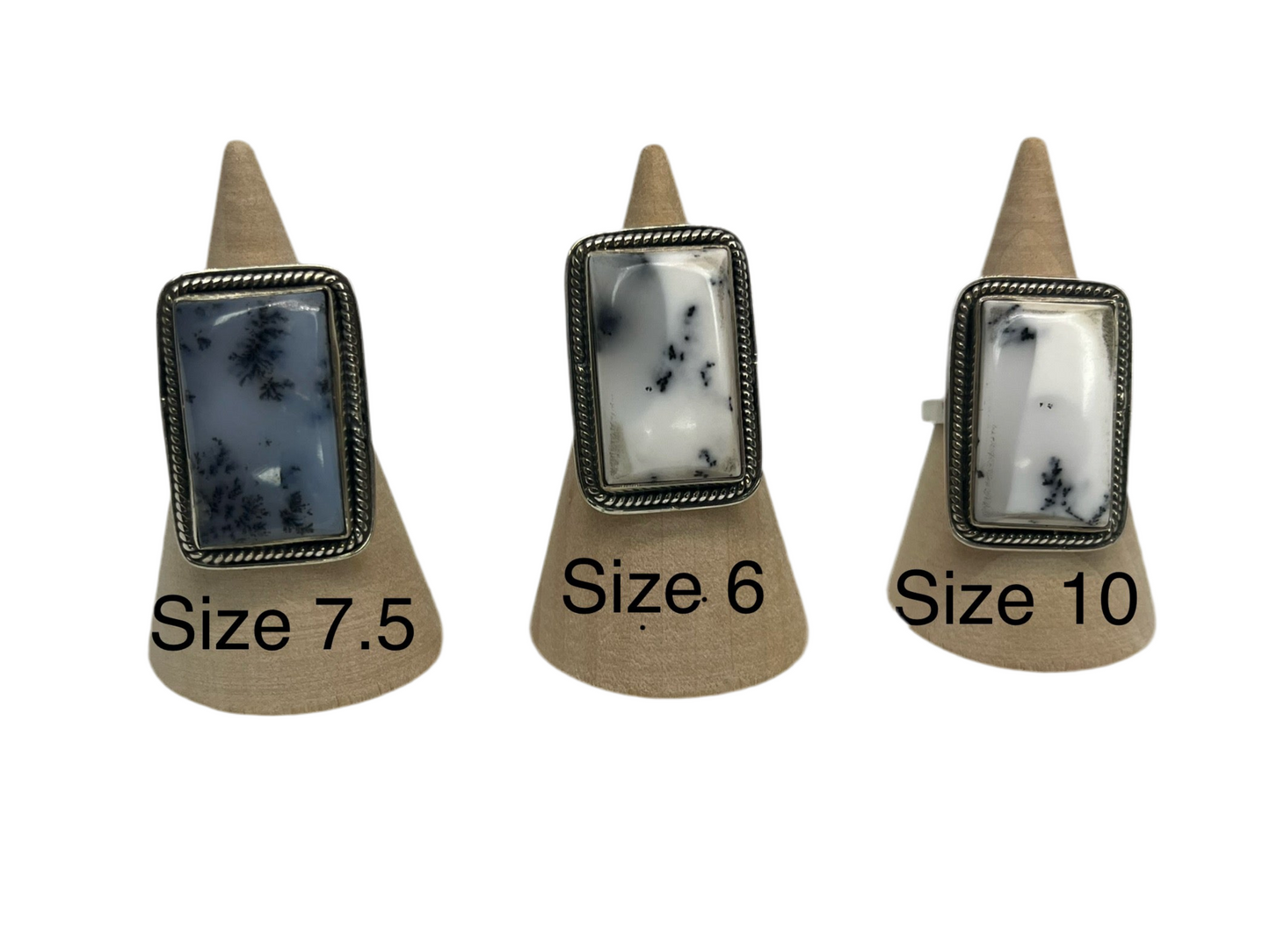 Sterling Silver Statement Rings - Various Natural Stones