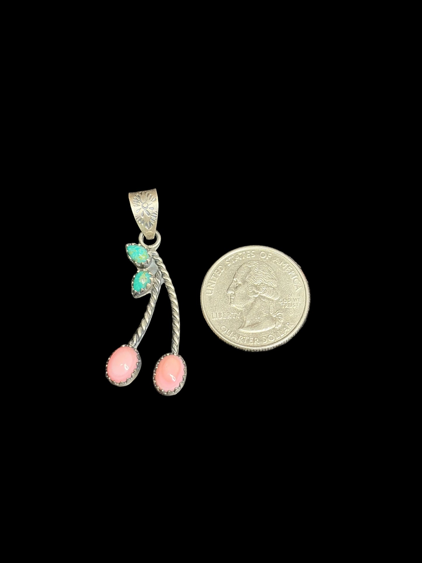 Handcrafted Pink Conch Cherry Pendants