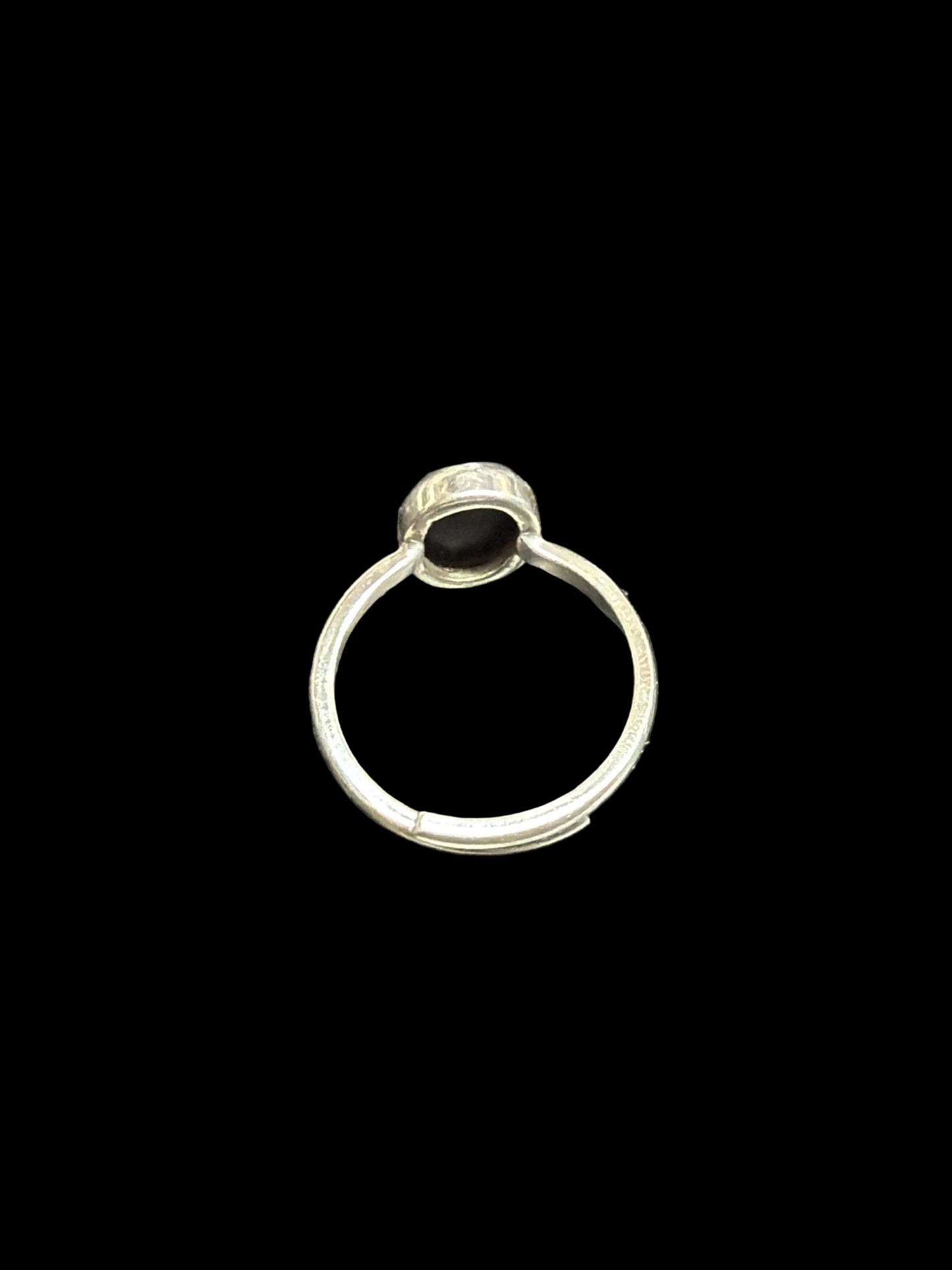 Natural Black Ethiopian Fire Opal Rings - Adjustable