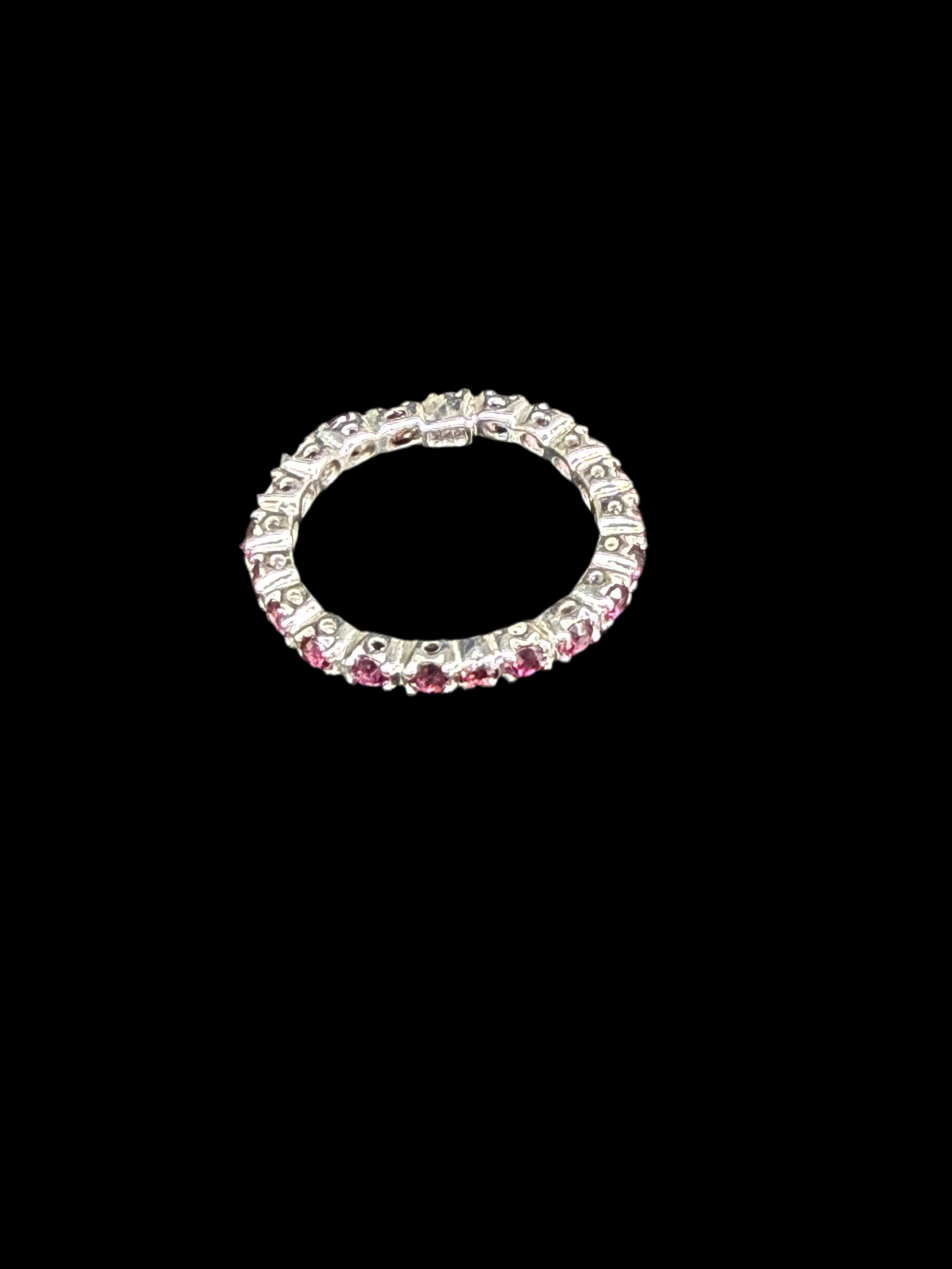 Rhodolite Garnet Eternity Band - size 6