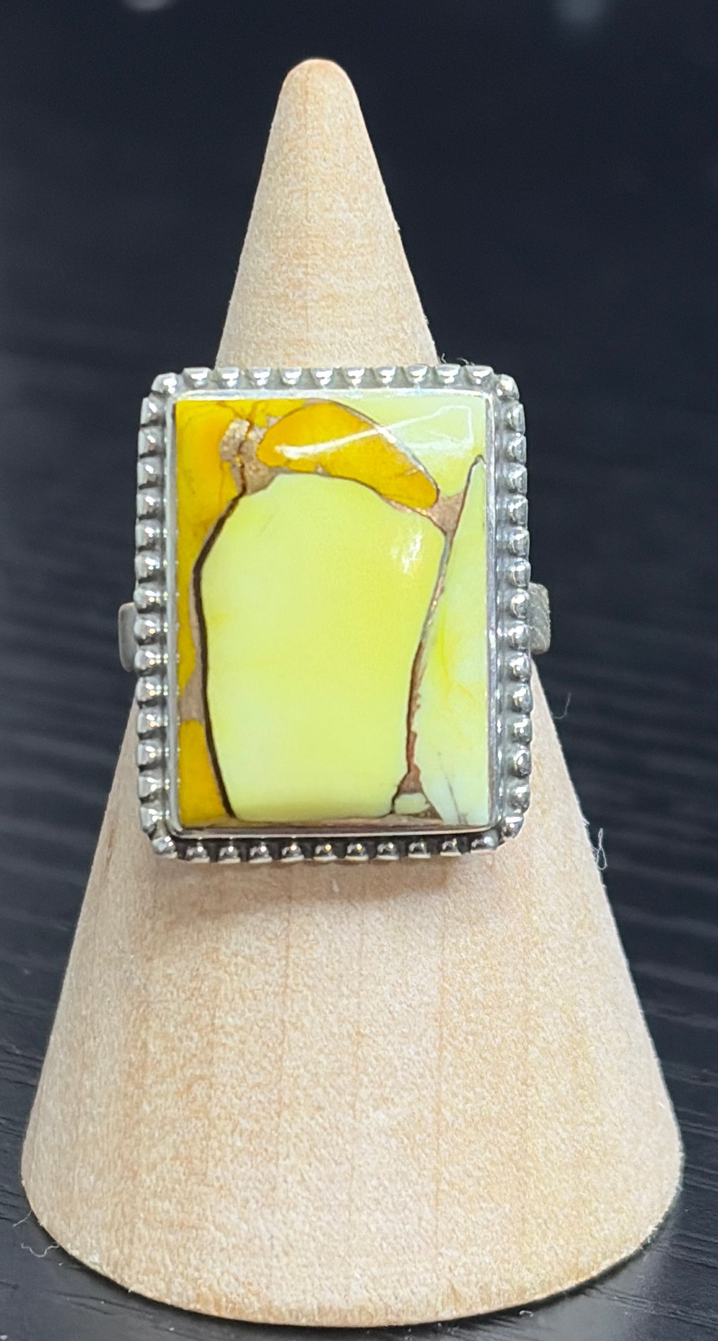 Honey Dahlia Sterling Silver Ring - size 7