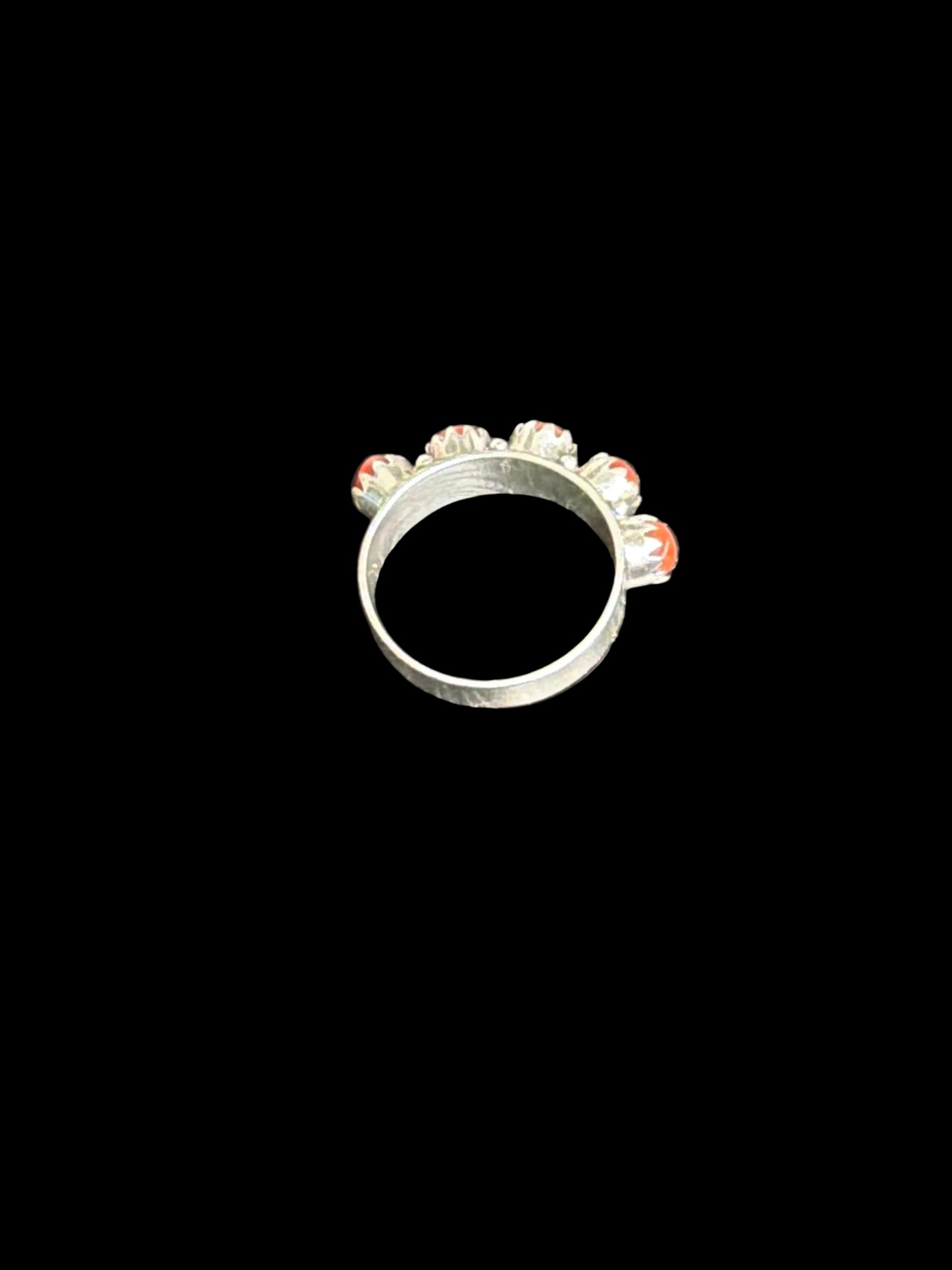 Handcrafted Multi-Italian Coral Ring - size 9