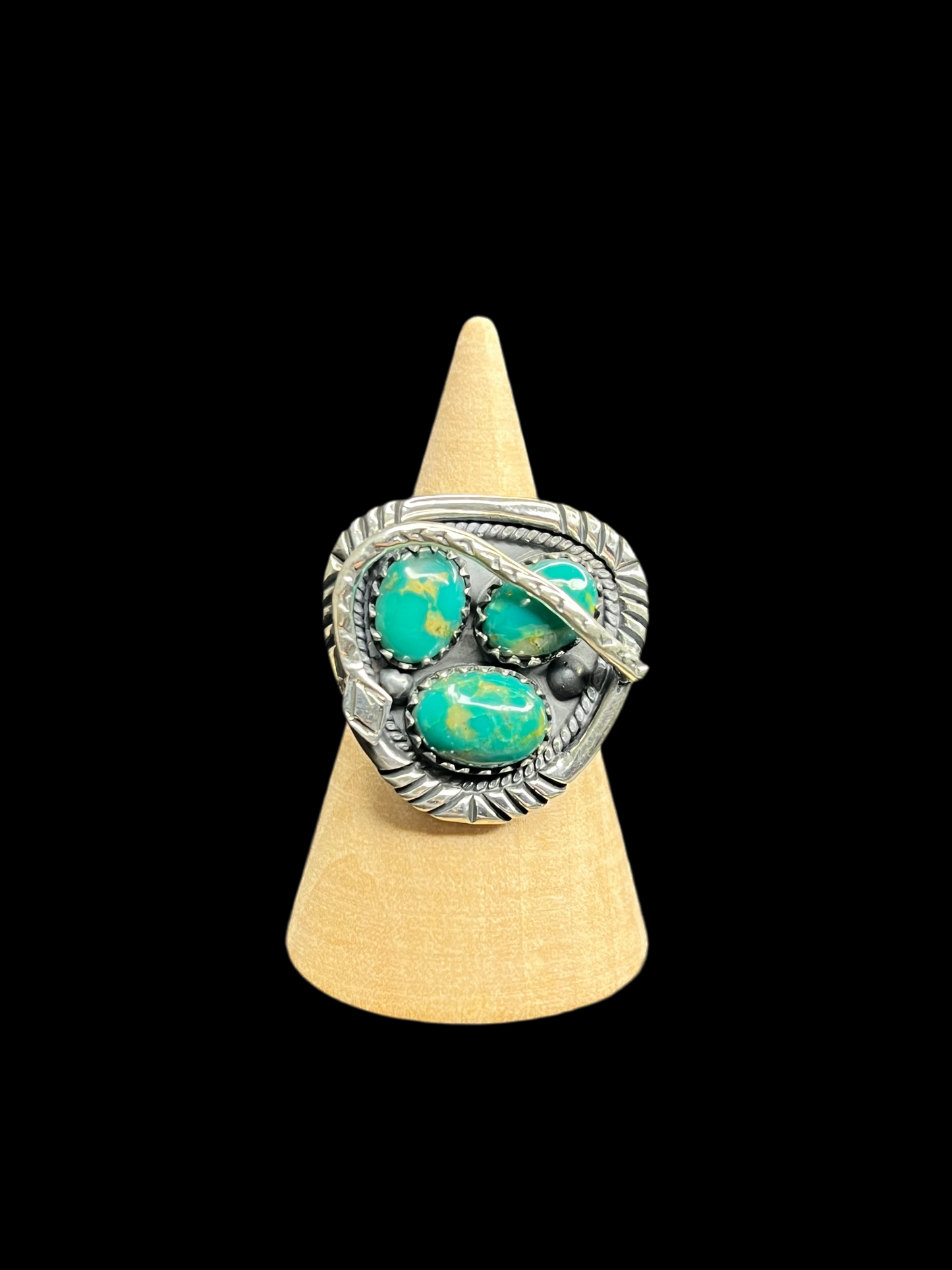 Kingman Turquoise Snake Rings