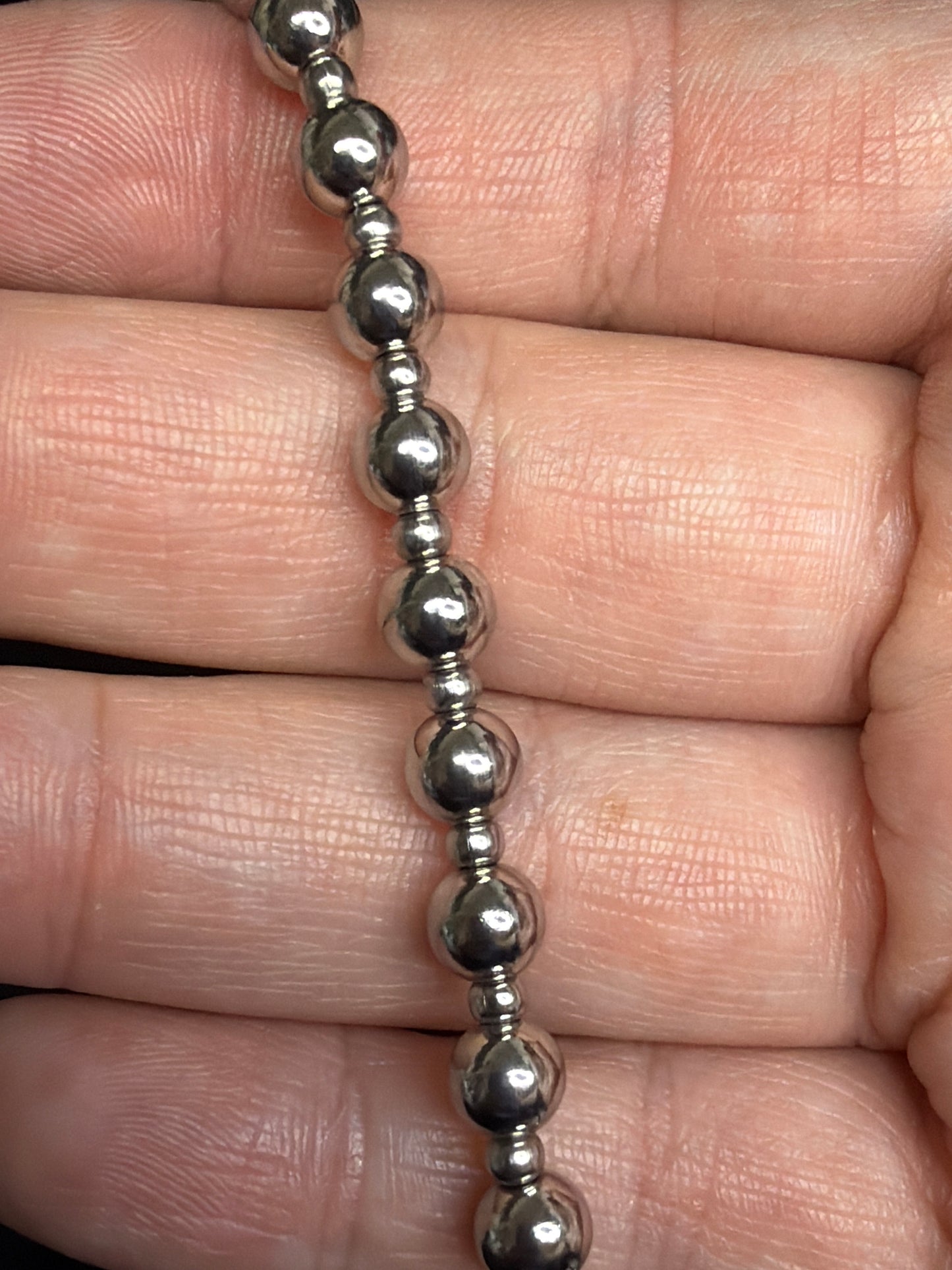 3mm & 6mm Stainless Pearl Necklace