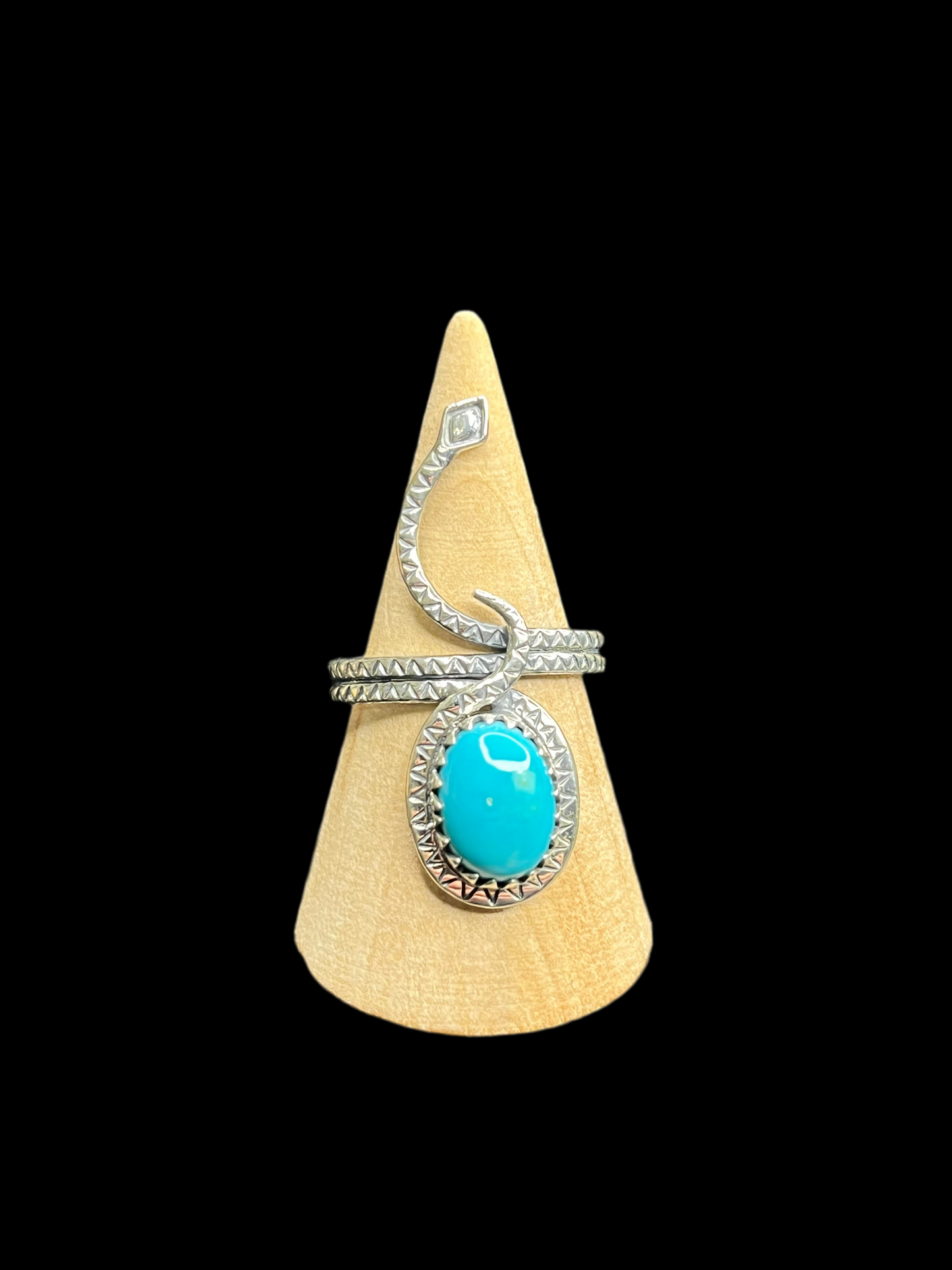 Kingman Turquoise Snake Rings