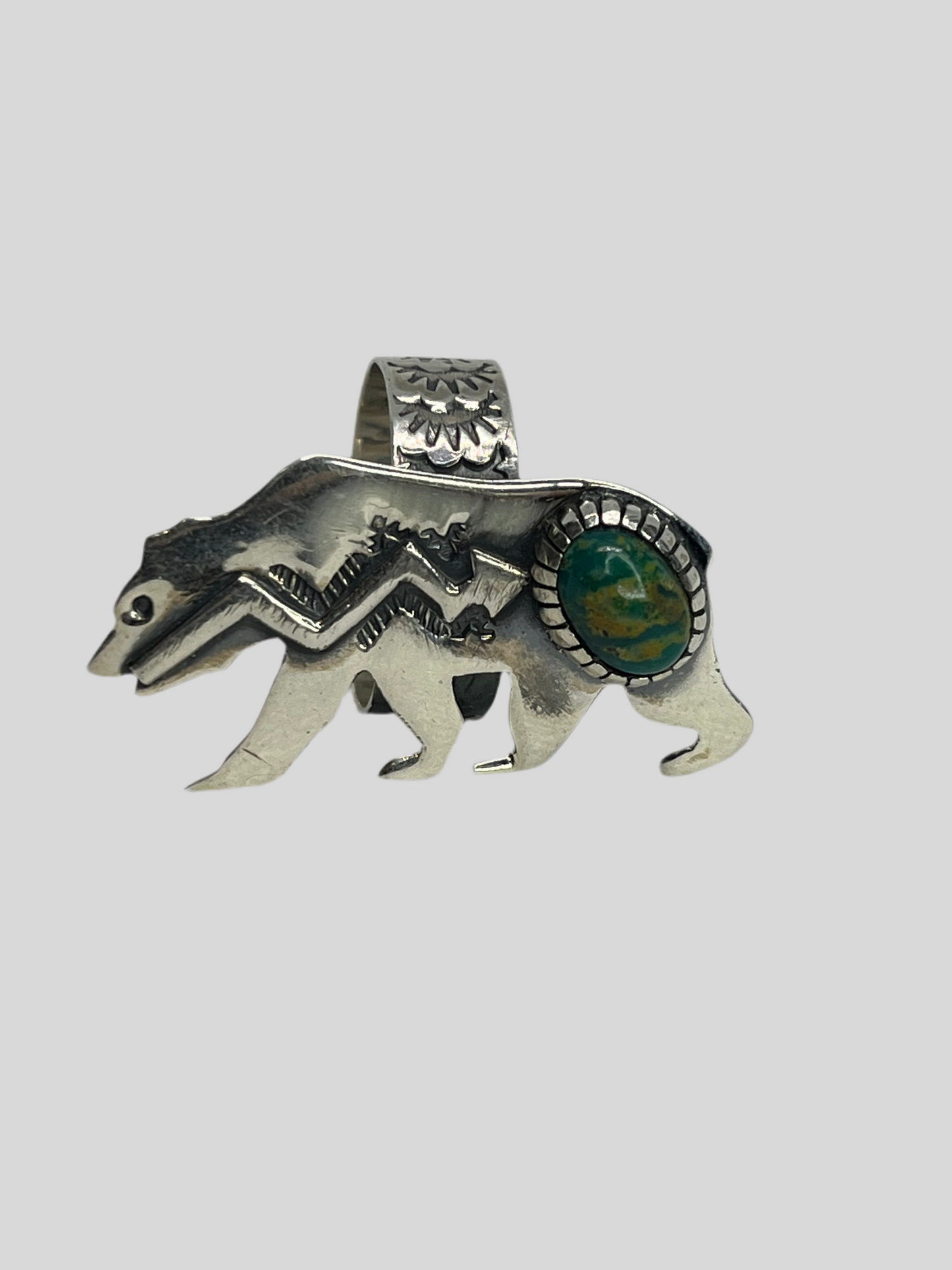 Southwestern Style Bear Sterling Silver Rings