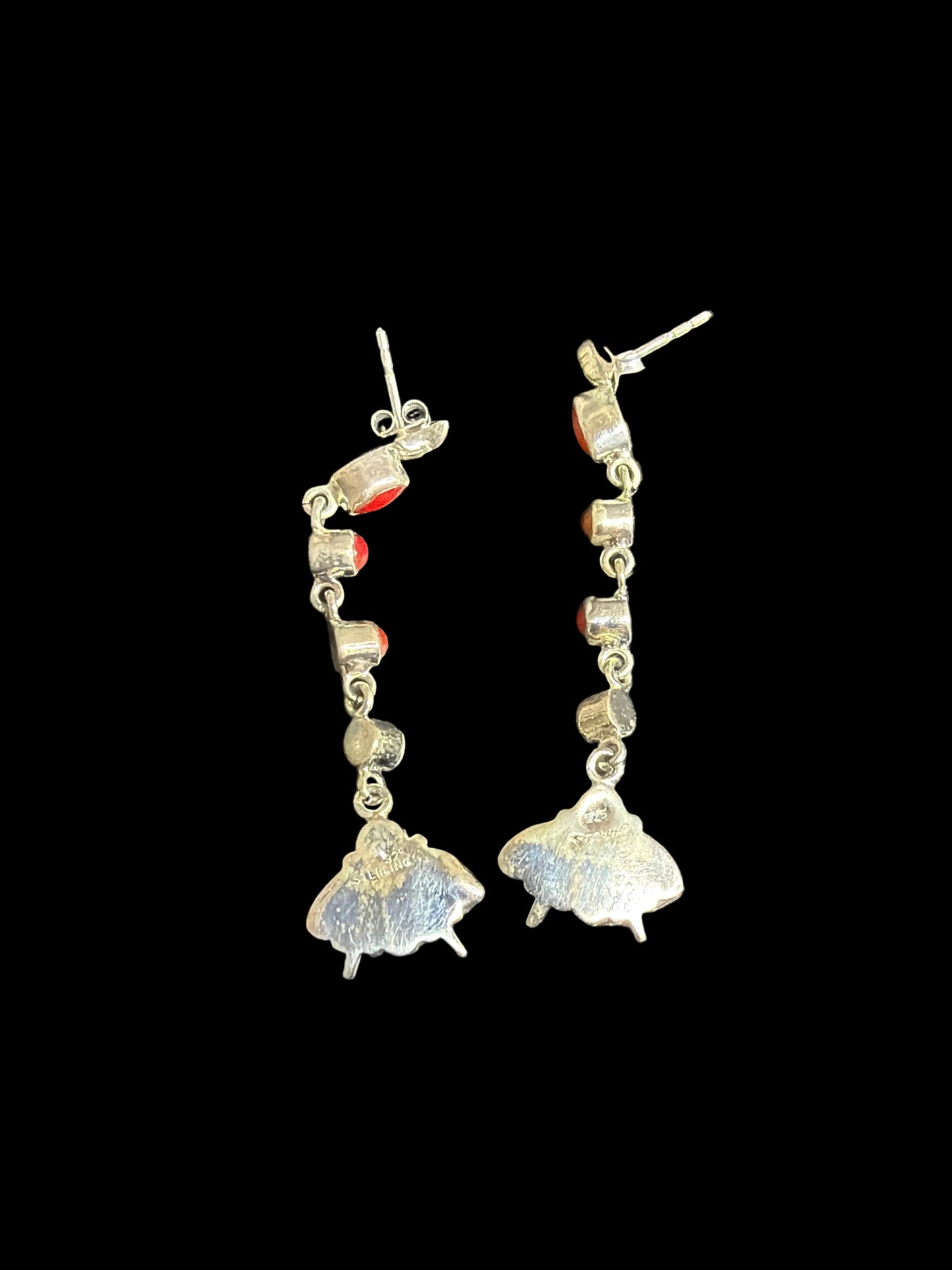 Italian Coral Drop Earrings