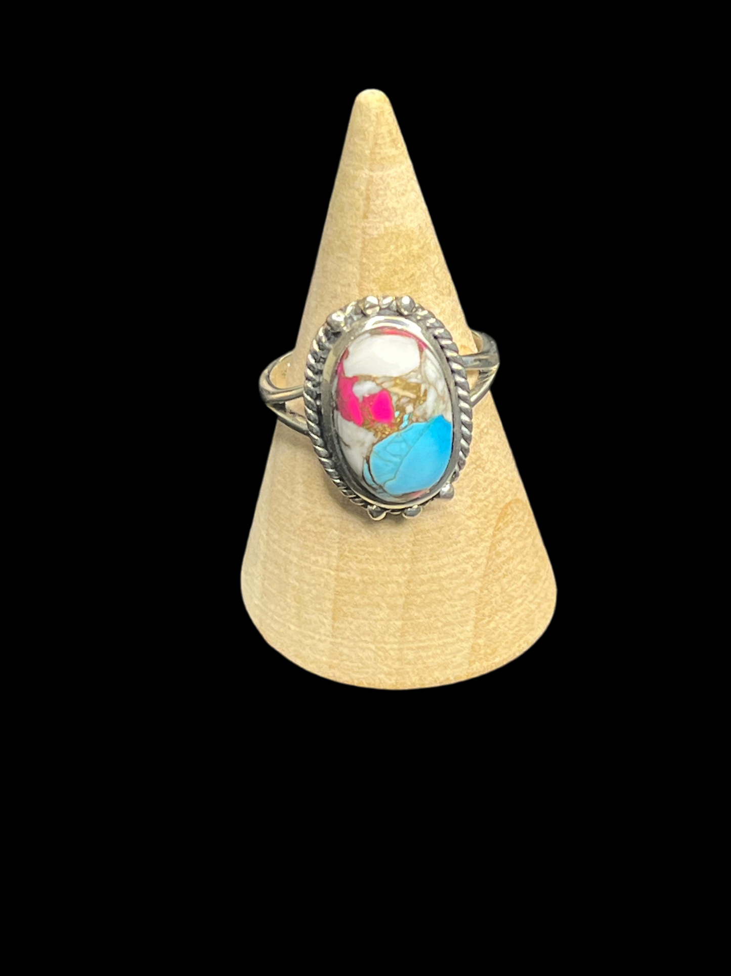 Cotton Candy Turquoise Sterling Silver Rings
