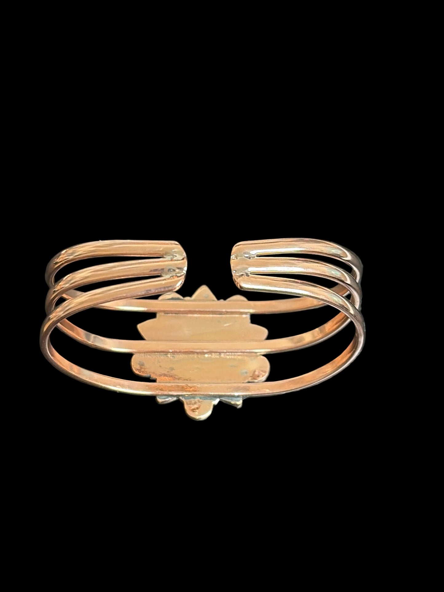 Copper & Rainbow Moonstone Cuff Bracelet