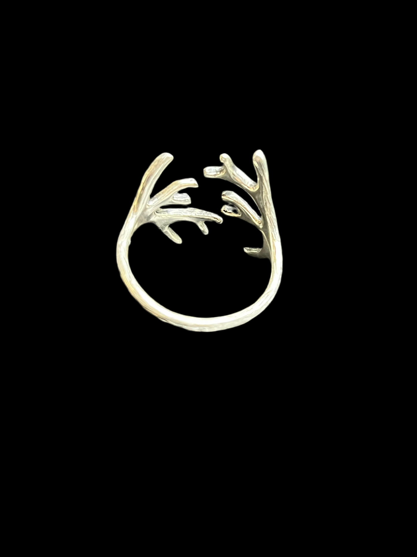 Sterling Silver Adjustable Antler Ring