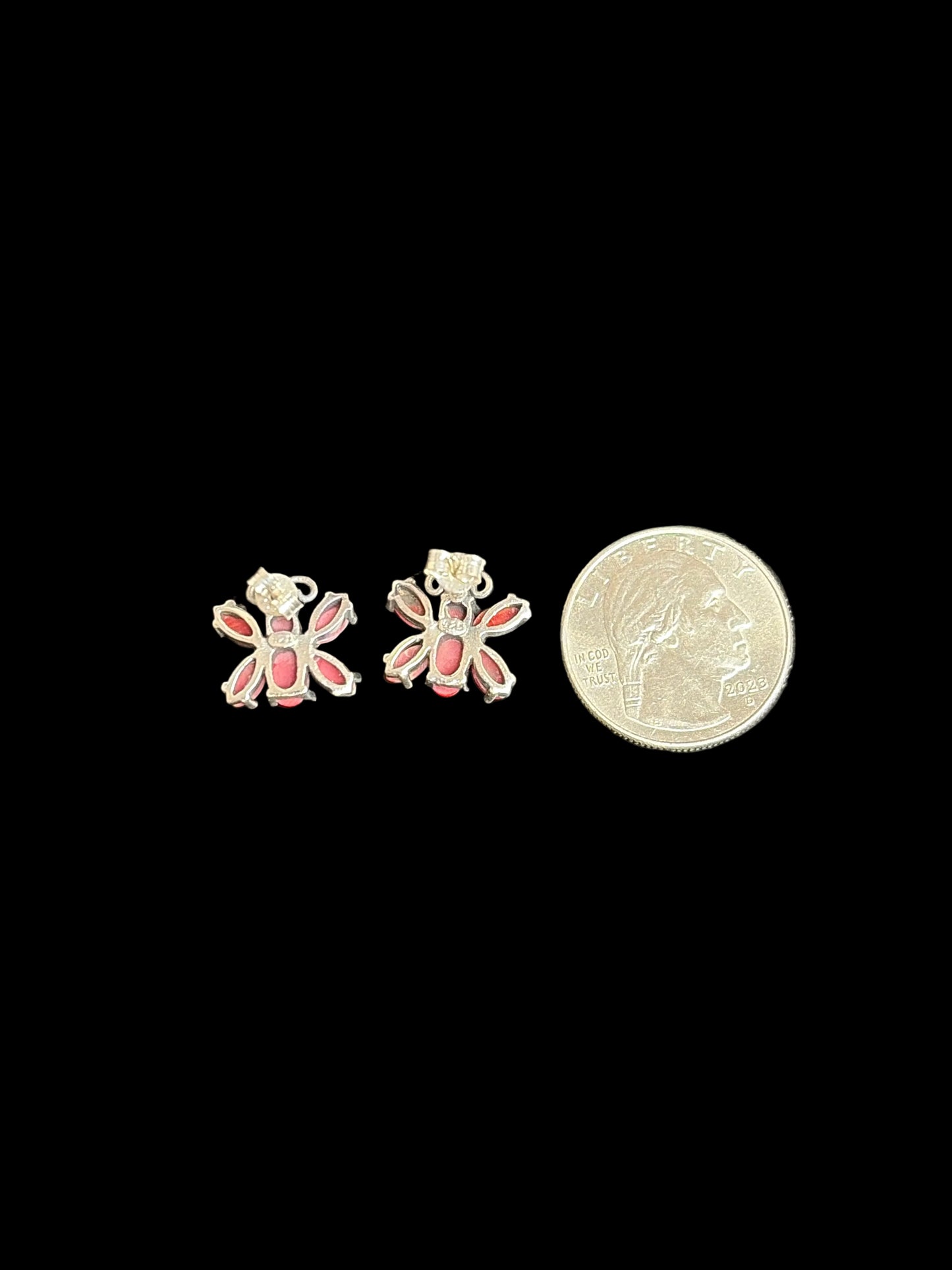 Italian Coral Butterfly Earrings