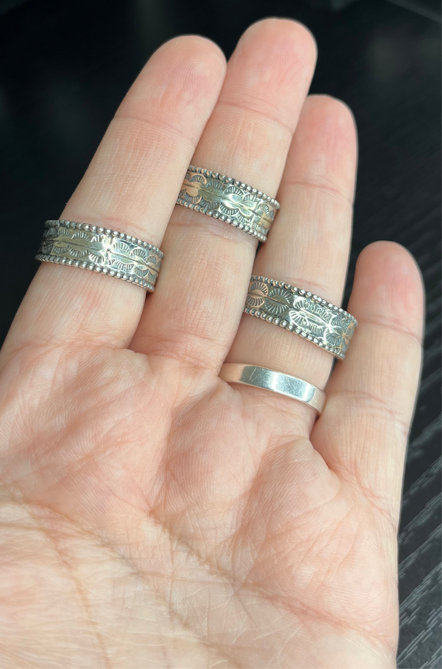 Southwestern Sterling Silver Band Rings