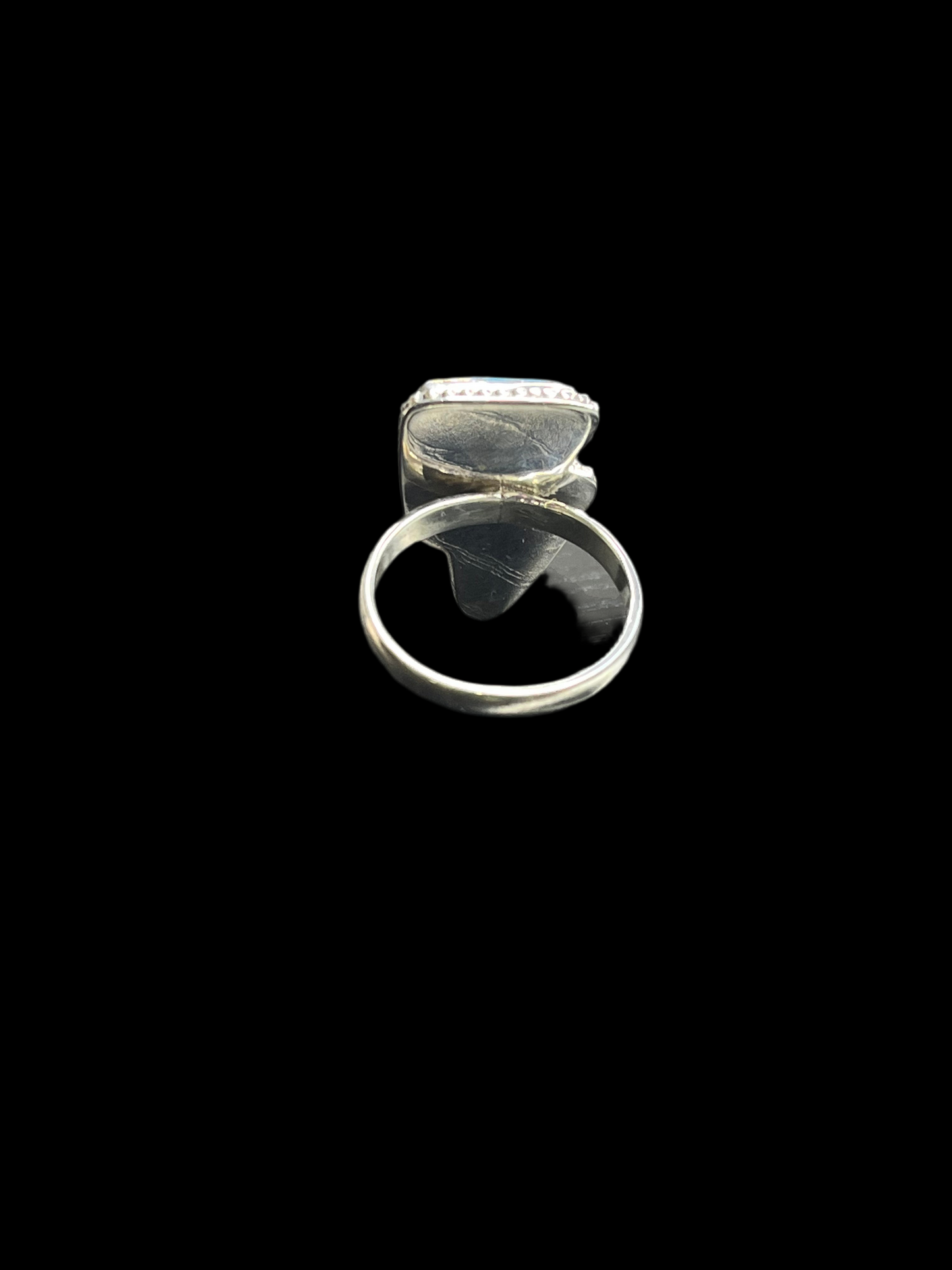 Blue Dahlia Sterling Silver Bolt Ring - size 10