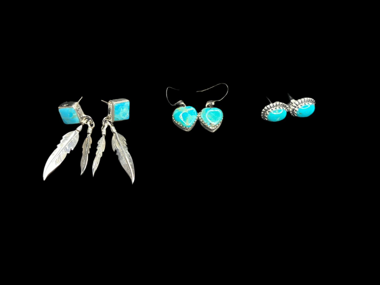Turquoise Earrings - Sterling Silver
