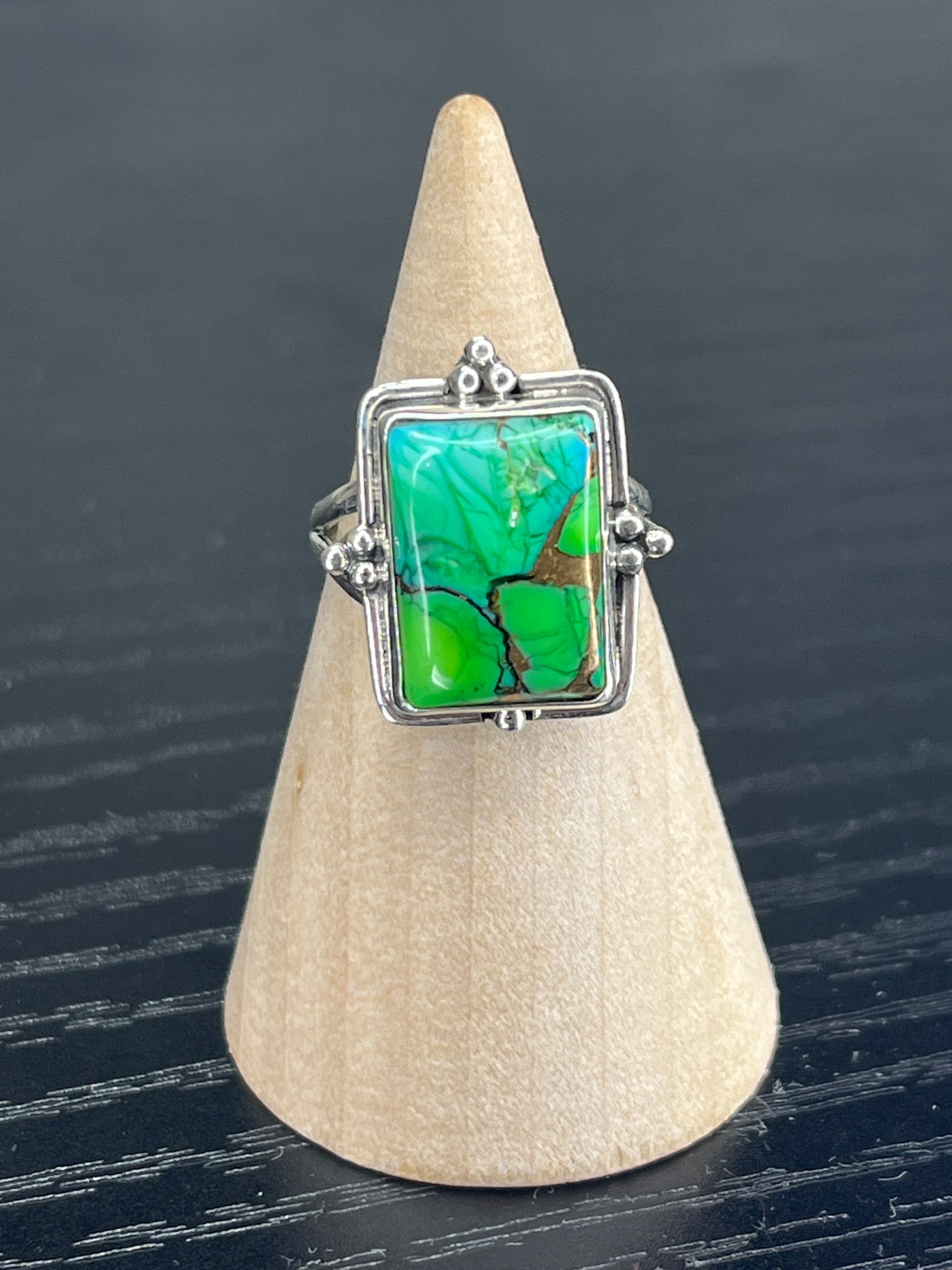 Peacock Dahlia Sterling Silver Rings