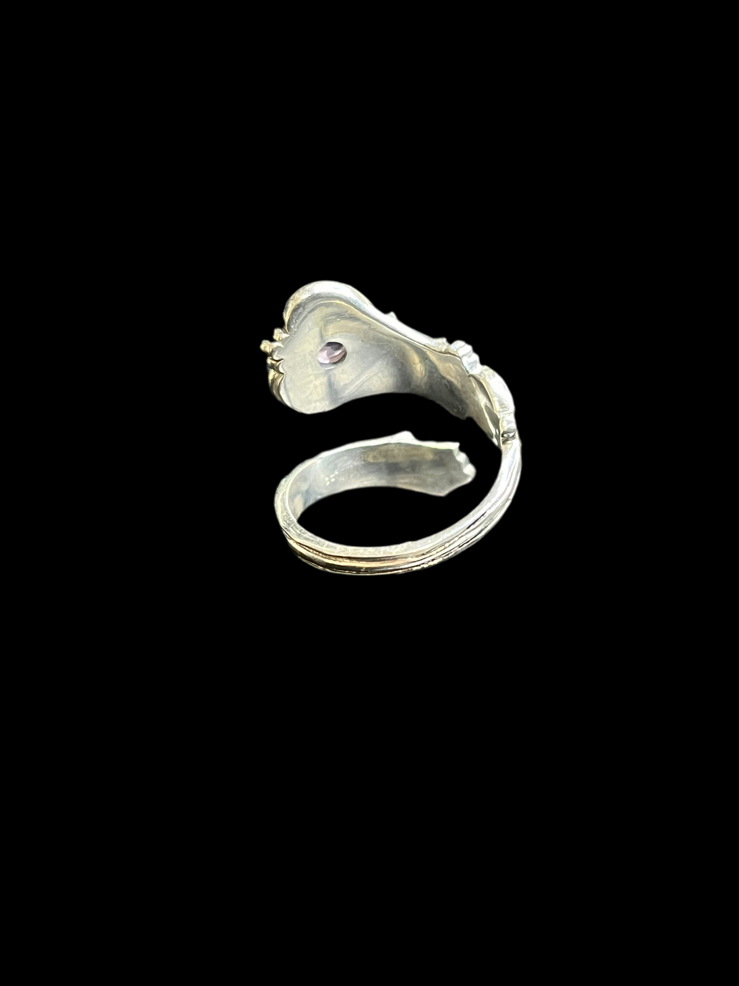 Amethyst Sterling Silver Wrap Ring - Adjustable