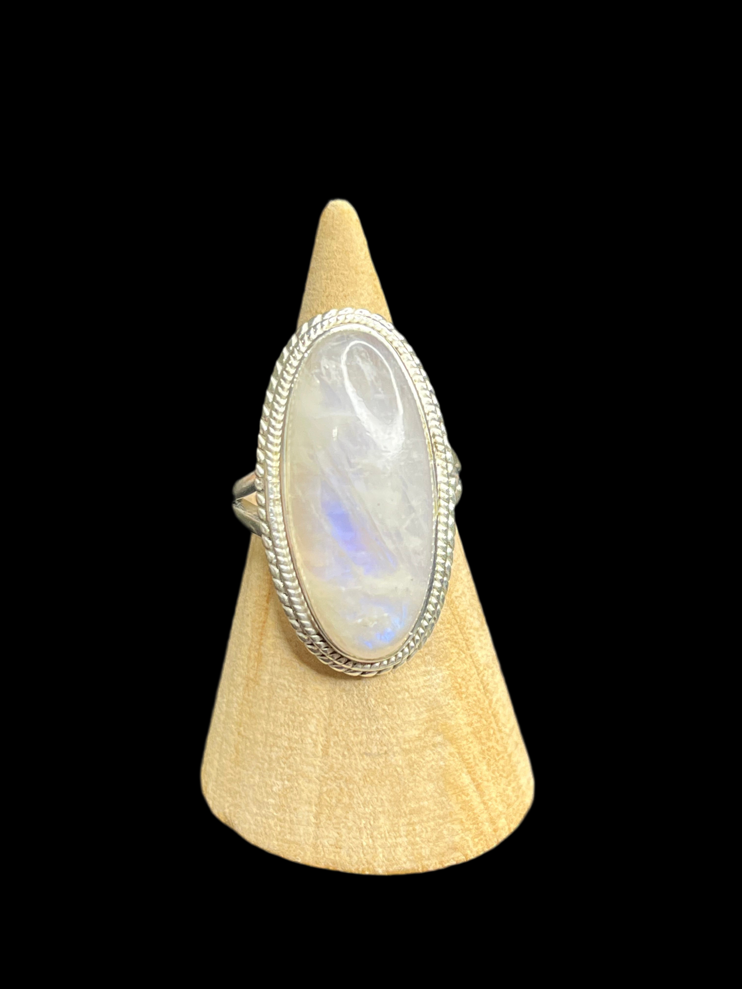 Rainbow Moonstone Sterling Silver Rings