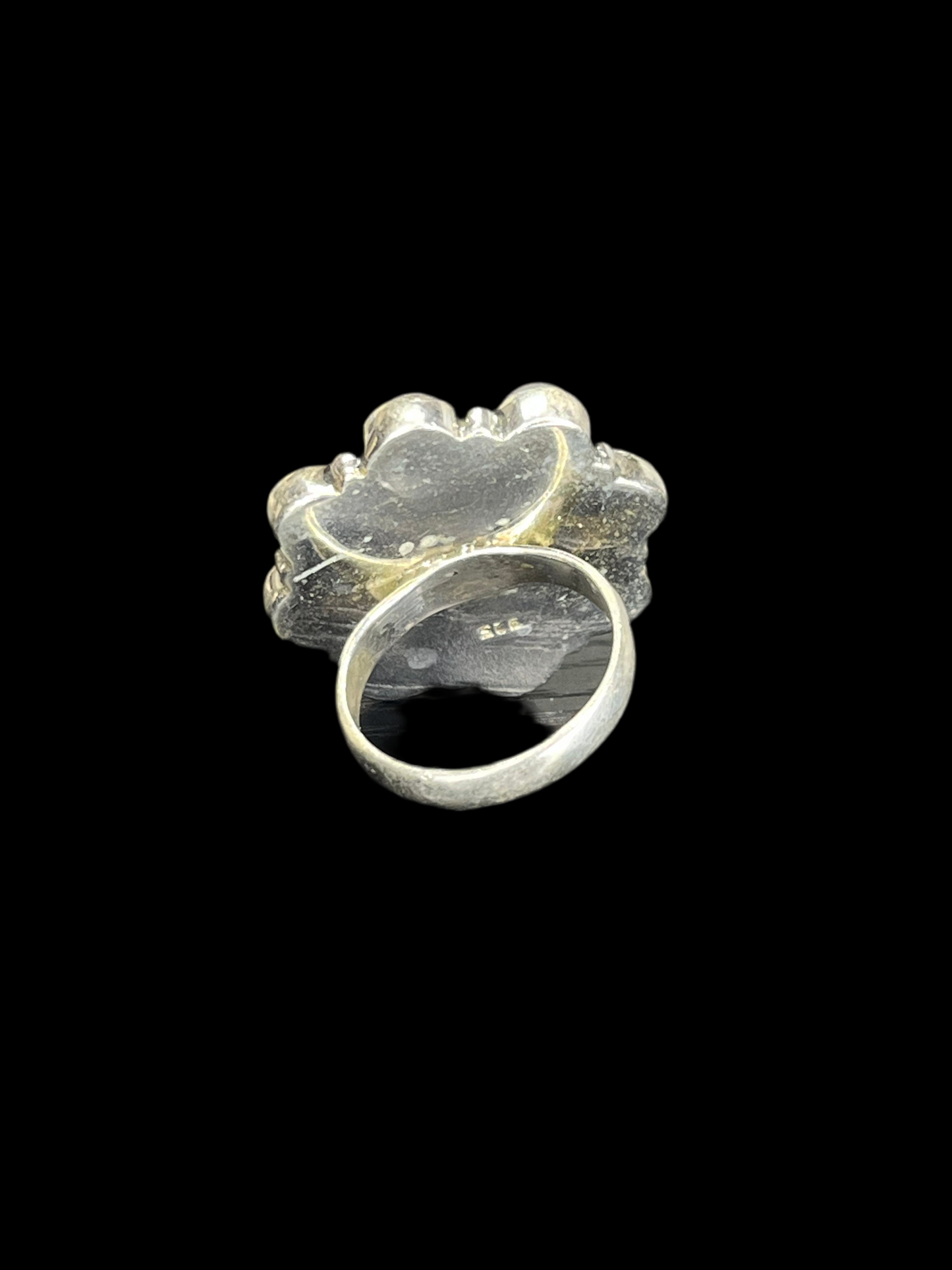 Pink Moonstone Cluster Ring - size