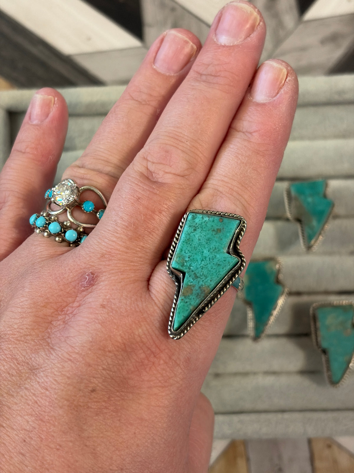 The Turquoise Bolt Rings