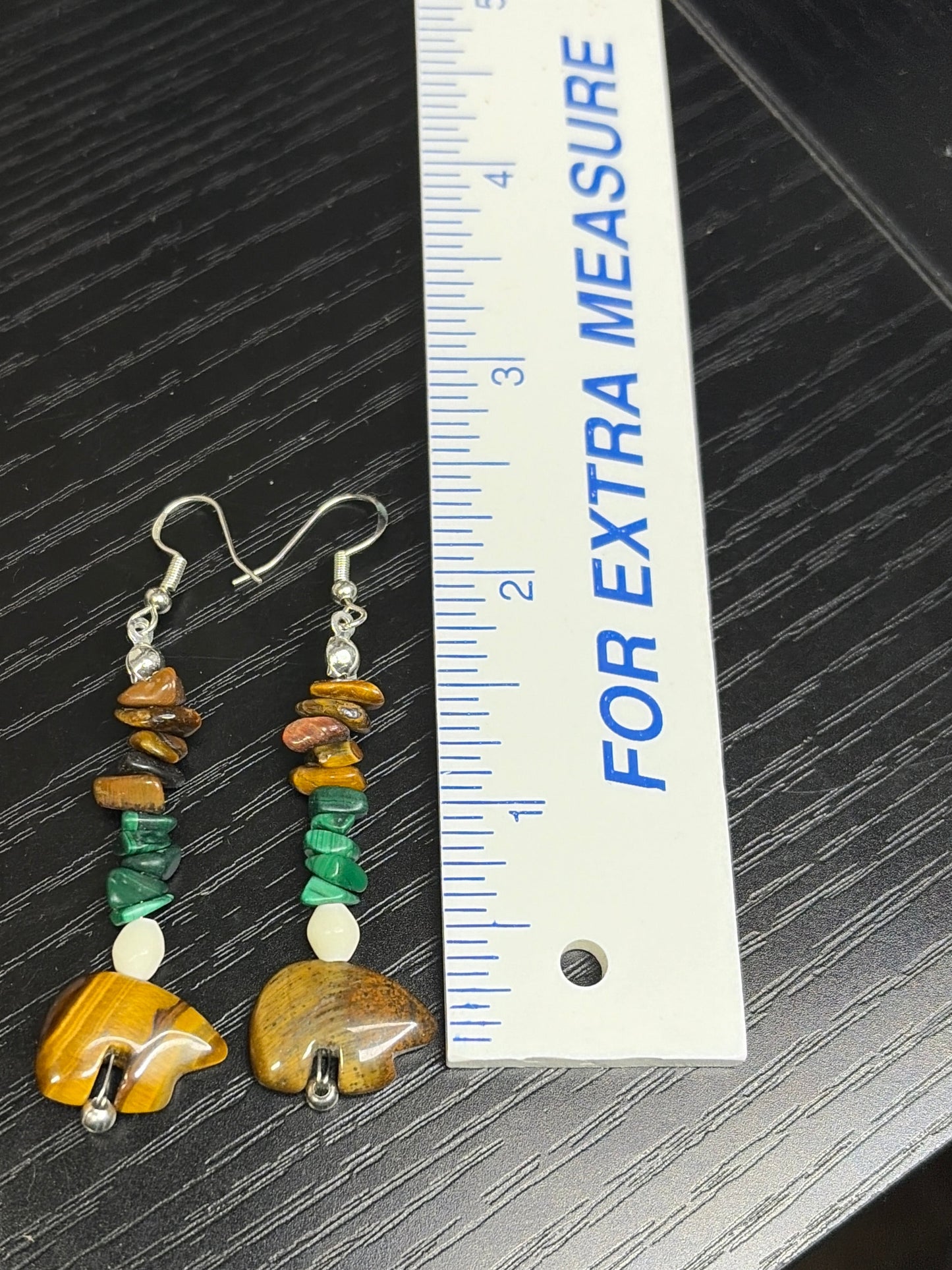 Hand-strung Multi-Stone Dangle Earrings