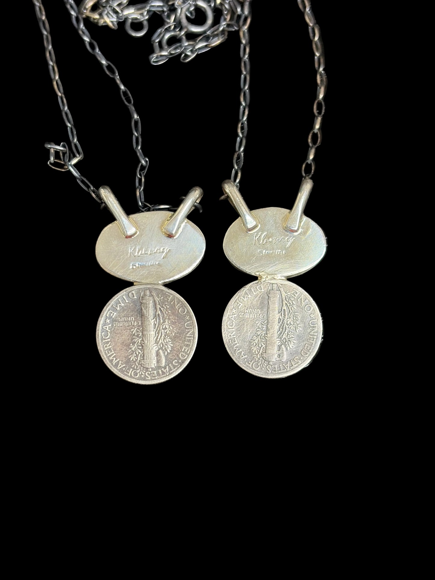 Navajo - Keith Henry Mercury Dime Necklaces