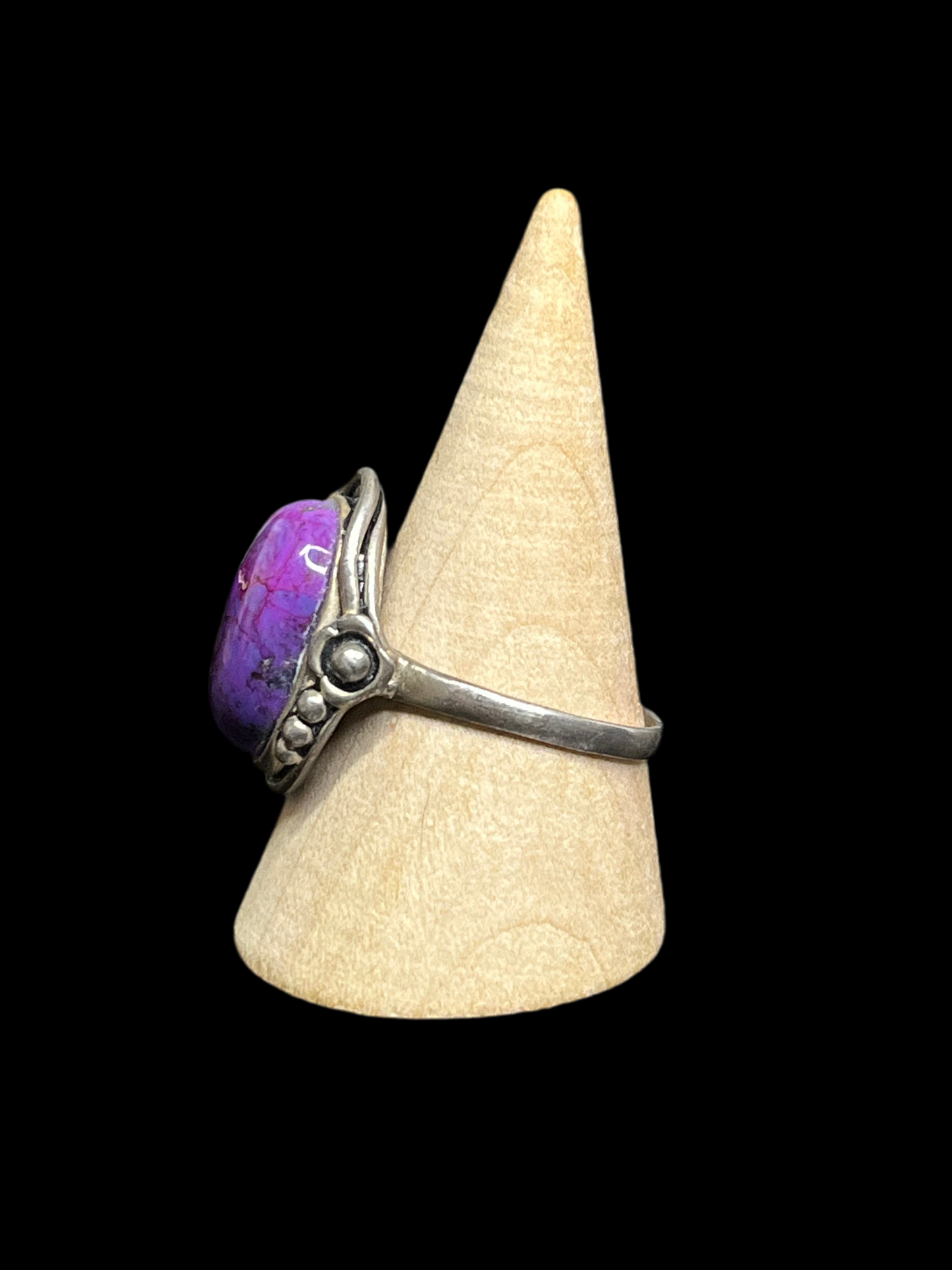 Purple Mojave Sterling Silver Ring - size 12