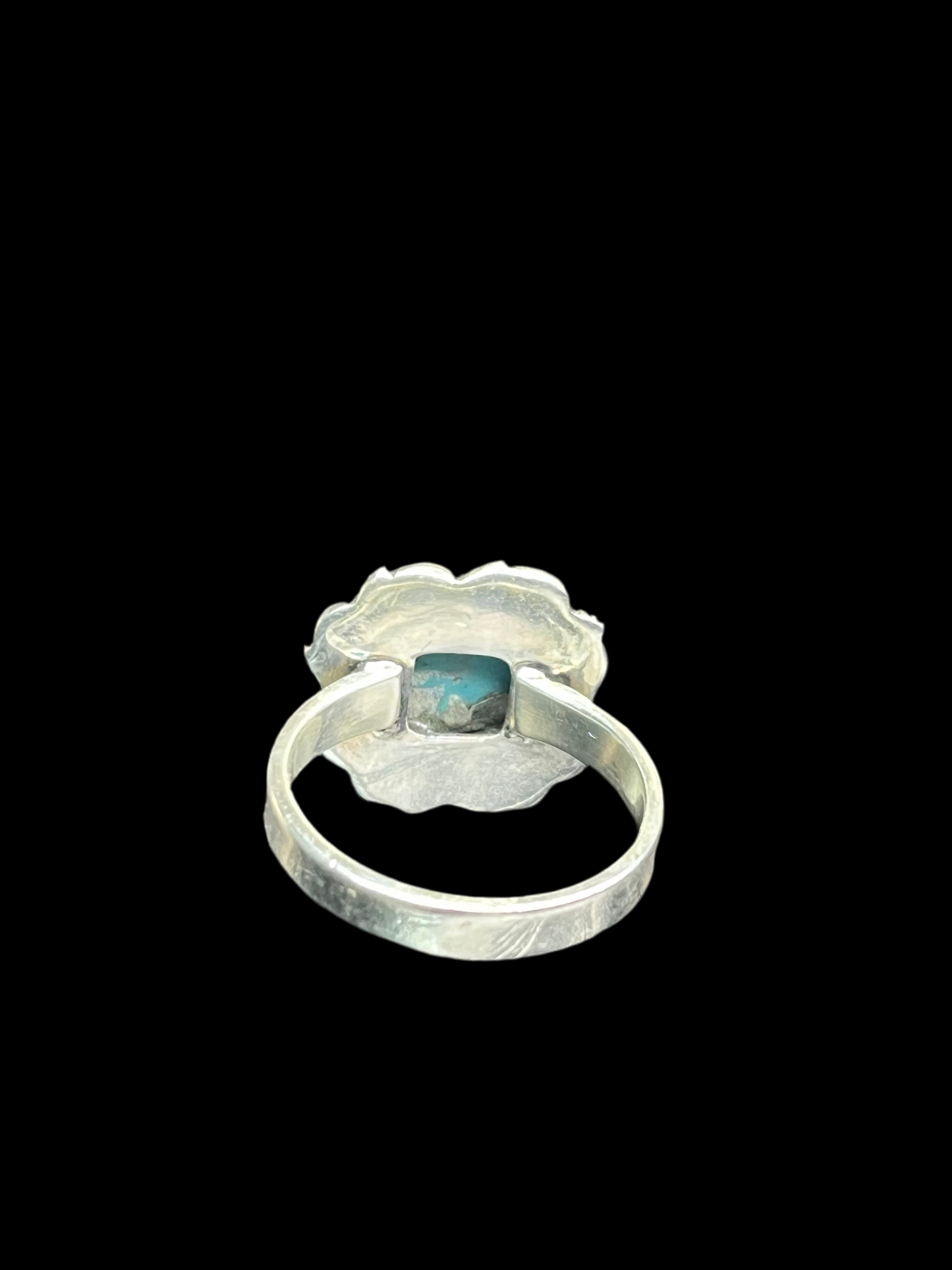 Kingman Turquoise with Pyrite Ring - size 9
