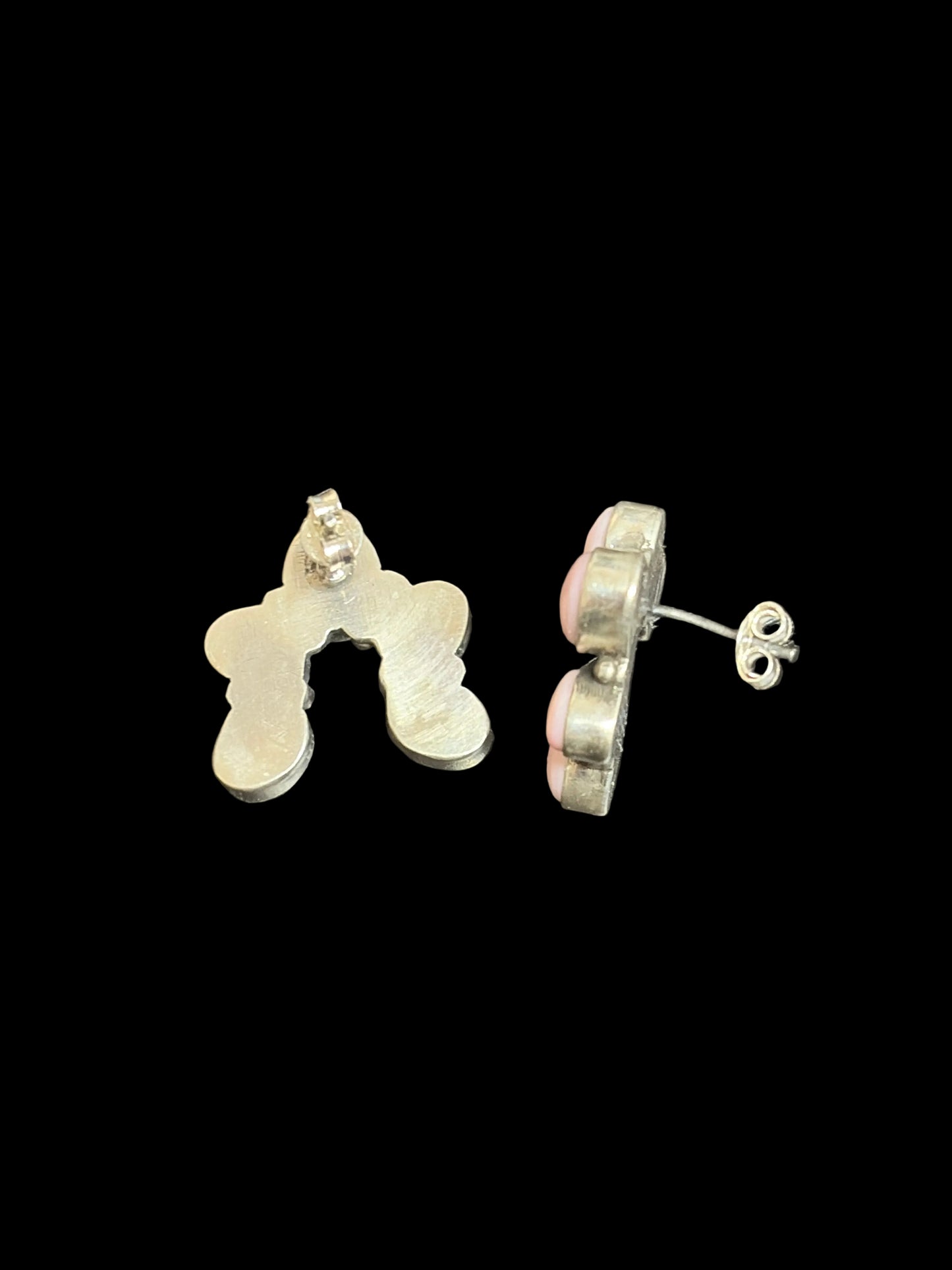 Handcrafted Pink Conch Naja Earrings
