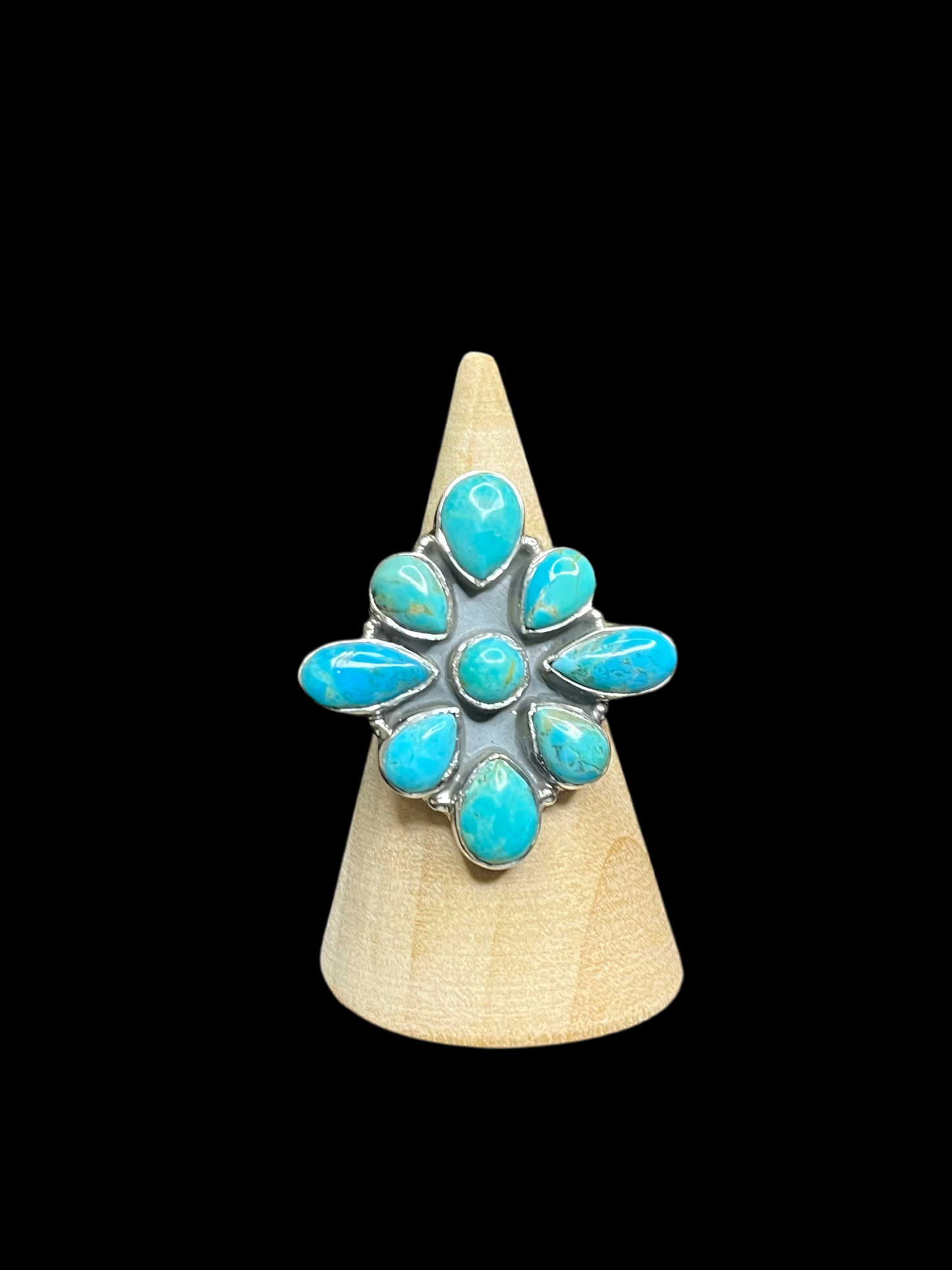 Turquoise Cluster Rings - Adjustable