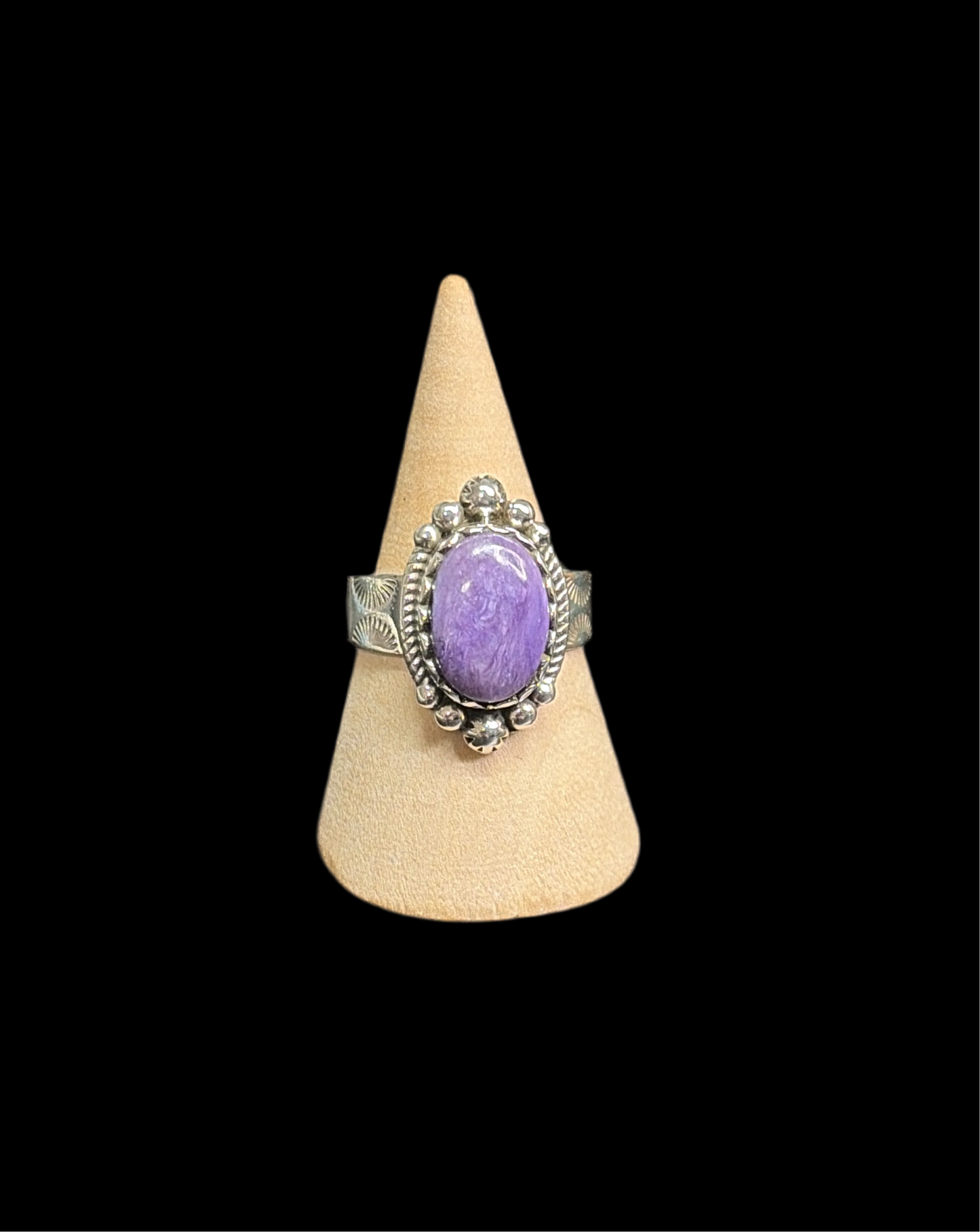 Genuine Charoite Rings