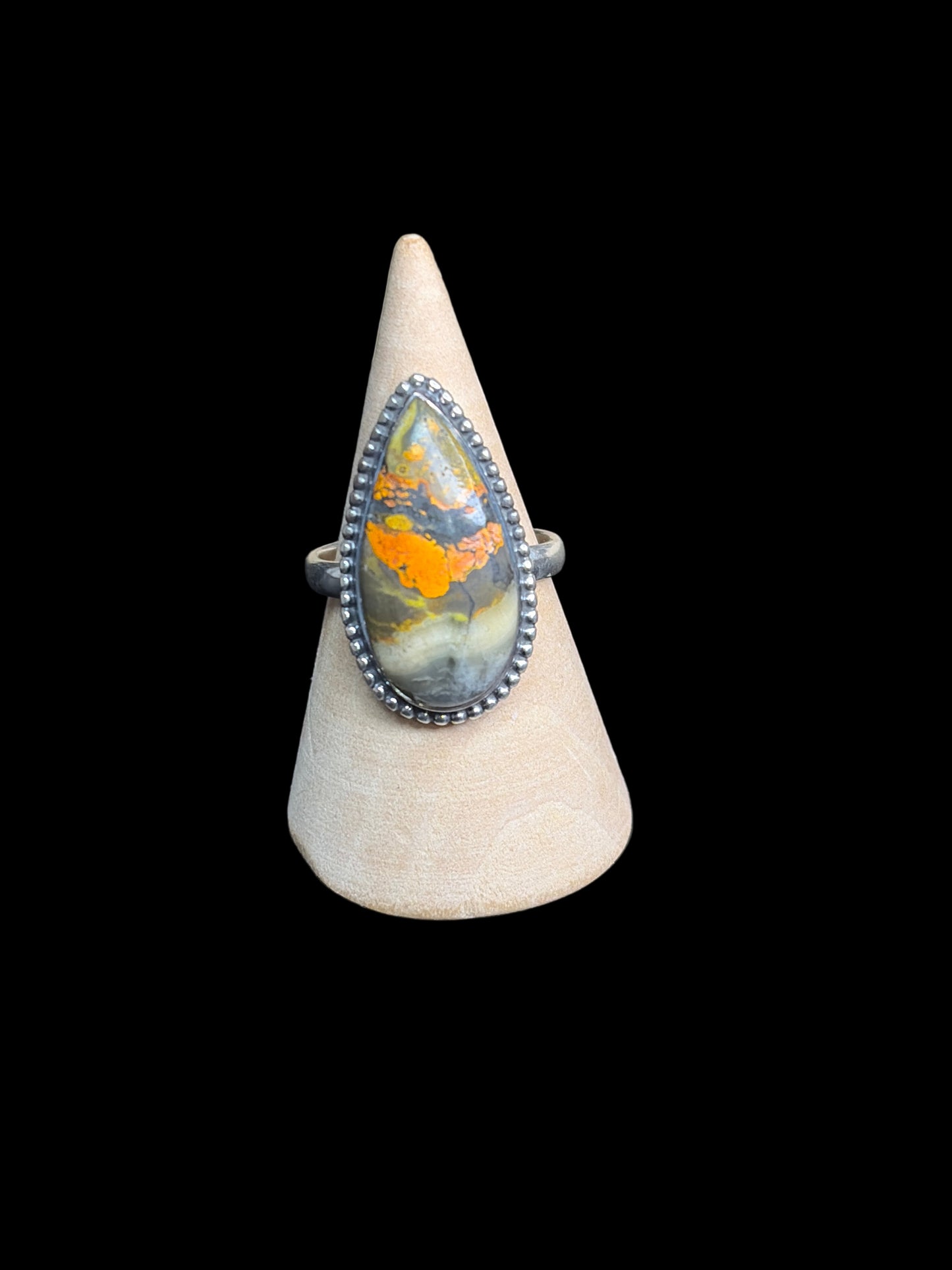 Bumblebee Jasper Sterling Silver Rings