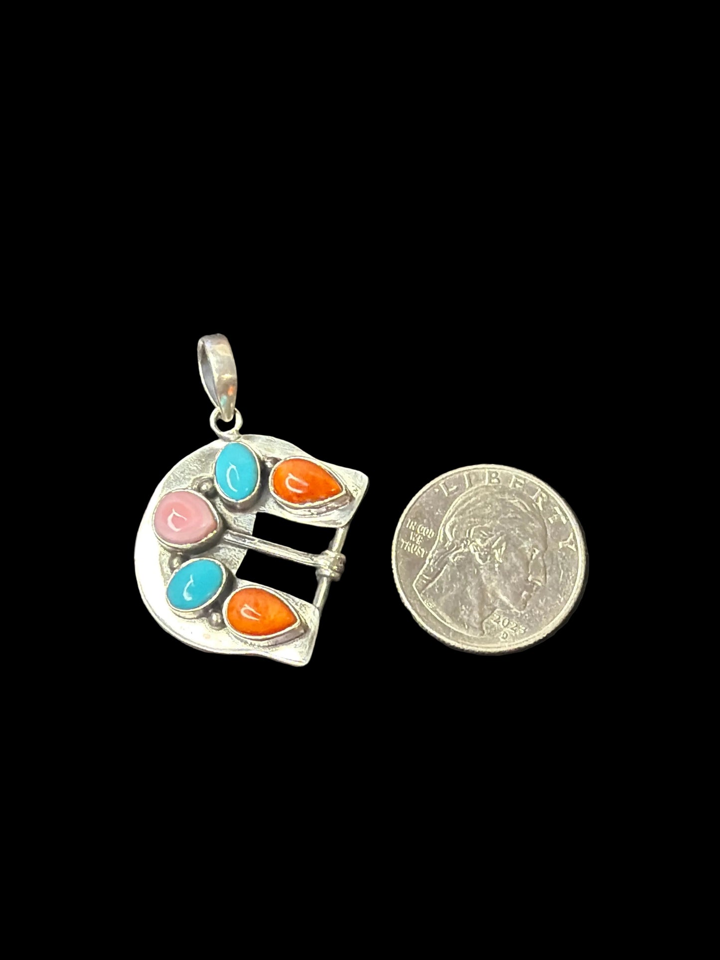 Handcrafted Multi-Stone Buckle Pendant