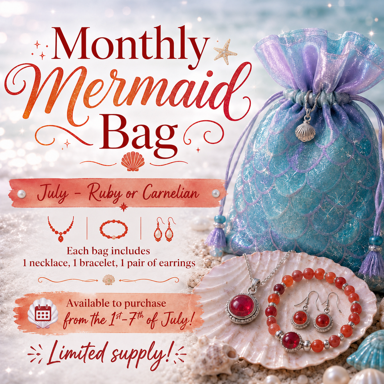 July - Mermaid Bag (FINAL SALE)