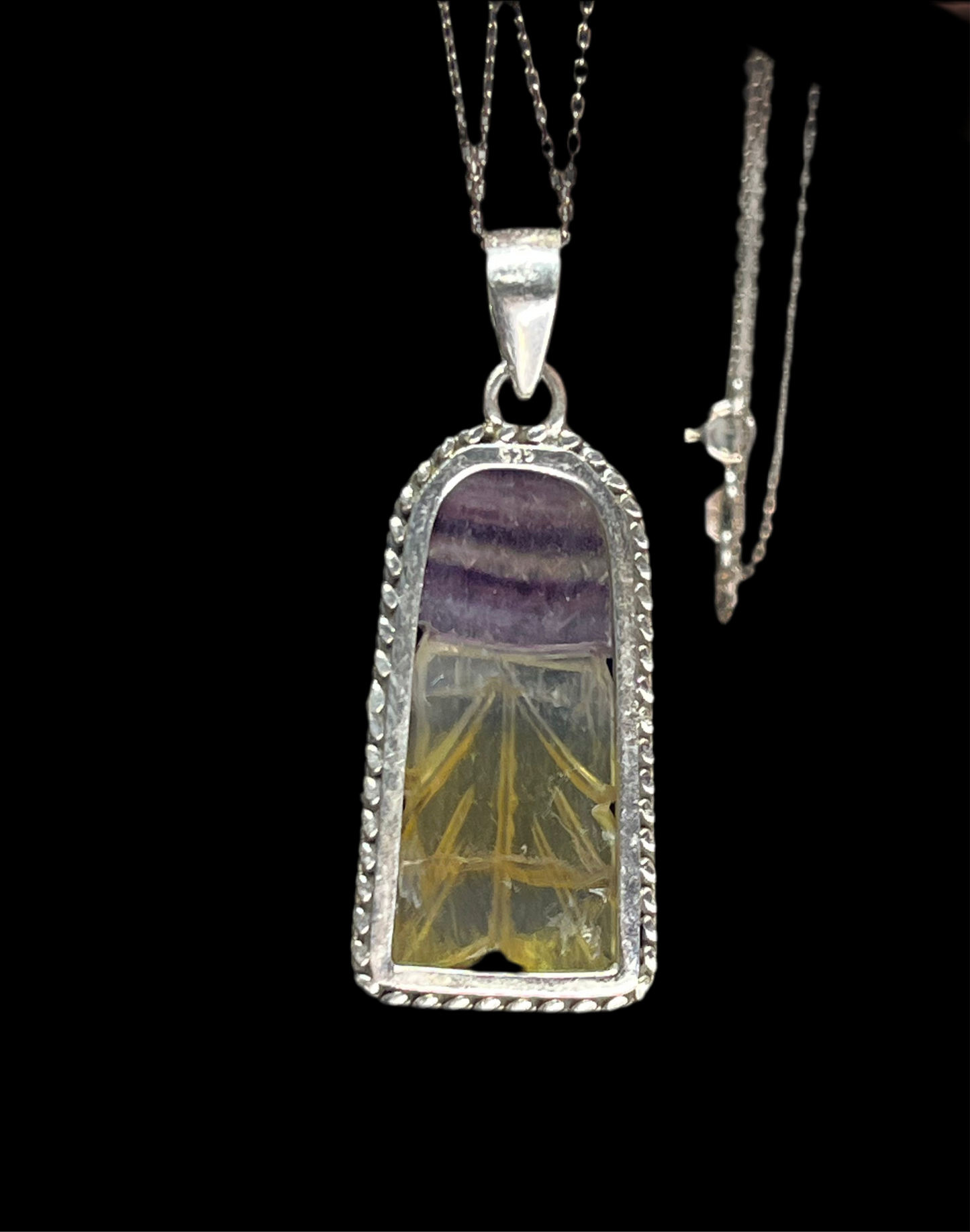 Carved Ametrine Moth Pendant