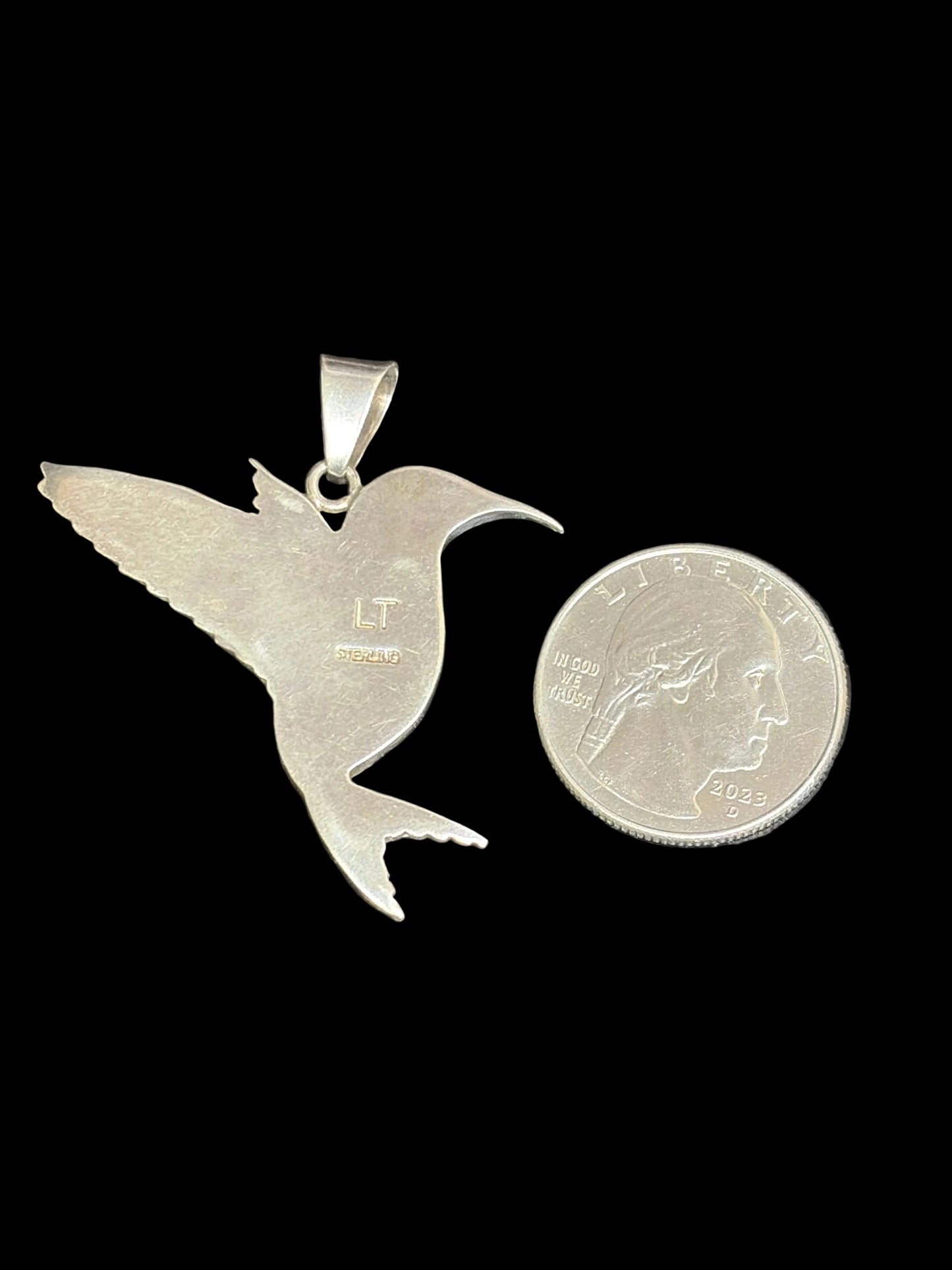 Wild Horse Jasper Hummingbird Pendant - Artist Signed (LT)