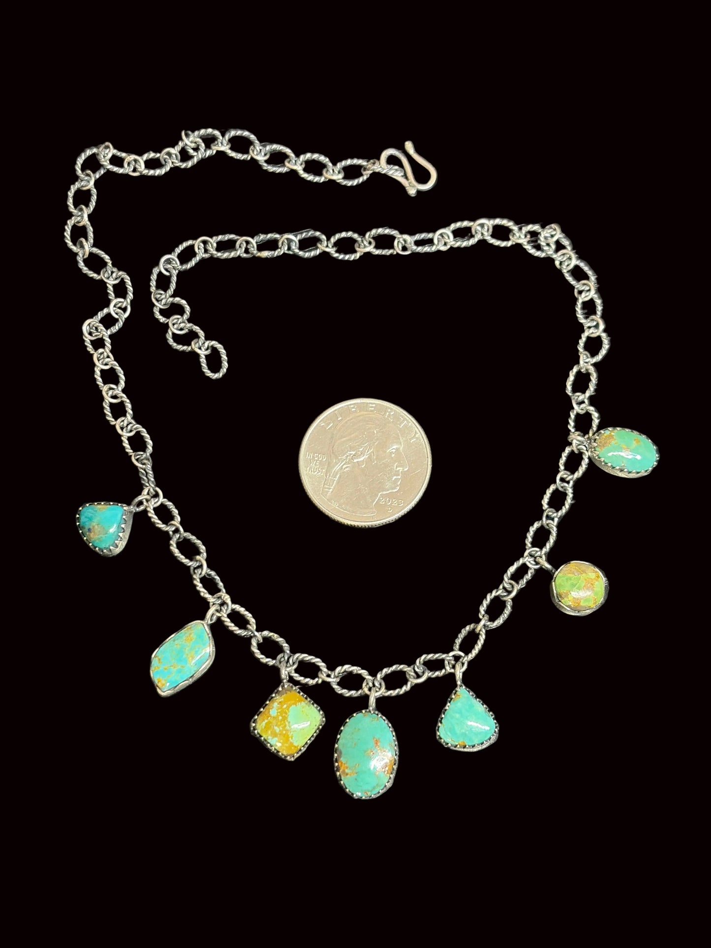 Handcrafted Textured Charm Choker Necklace