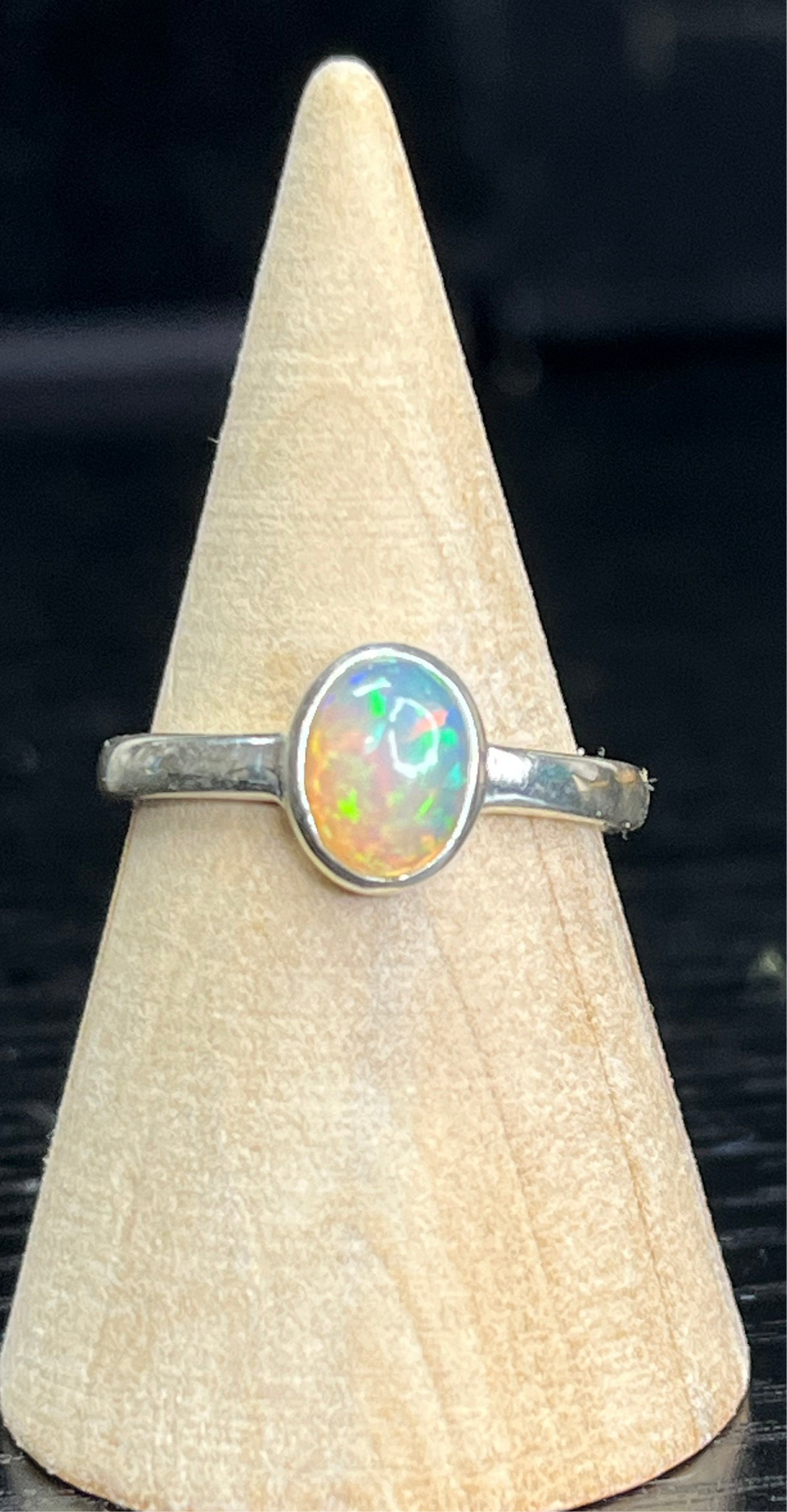 Ethiopian Opal Sterling Silver Rings
