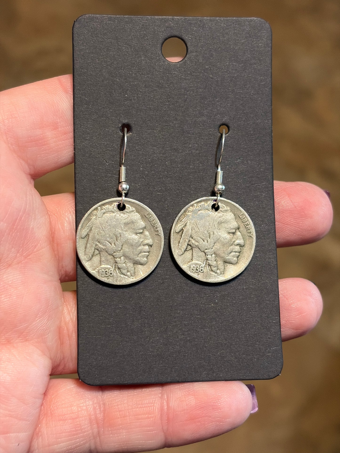 1936 Buffalo Earrings for Mermaid