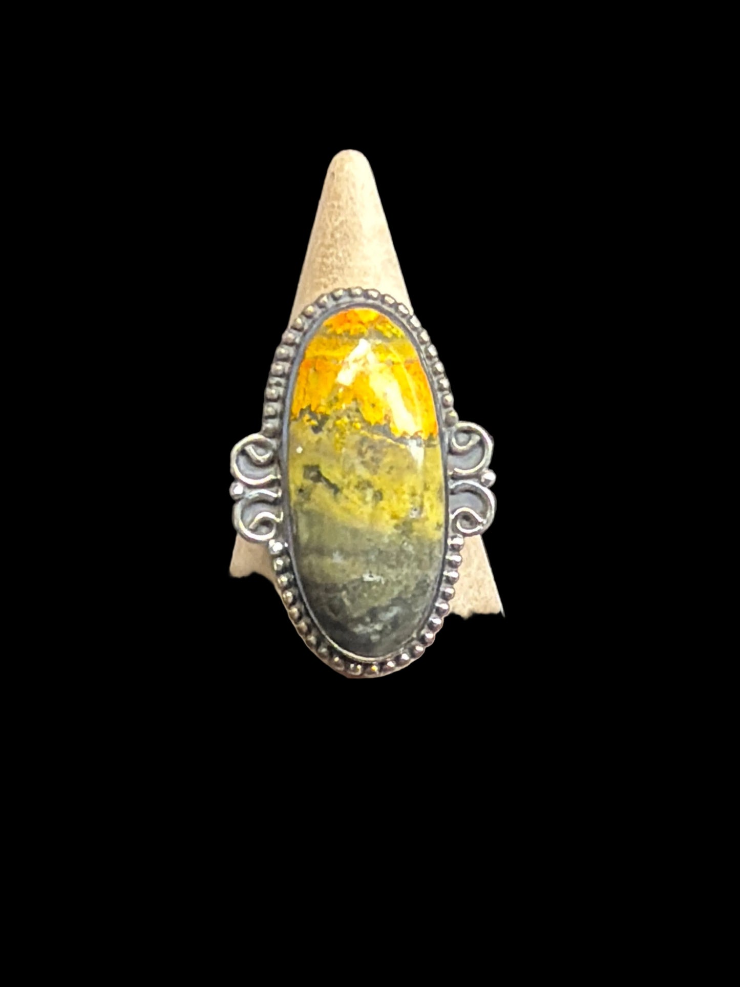 Bumblebee Jasper Sterling Silver Rings