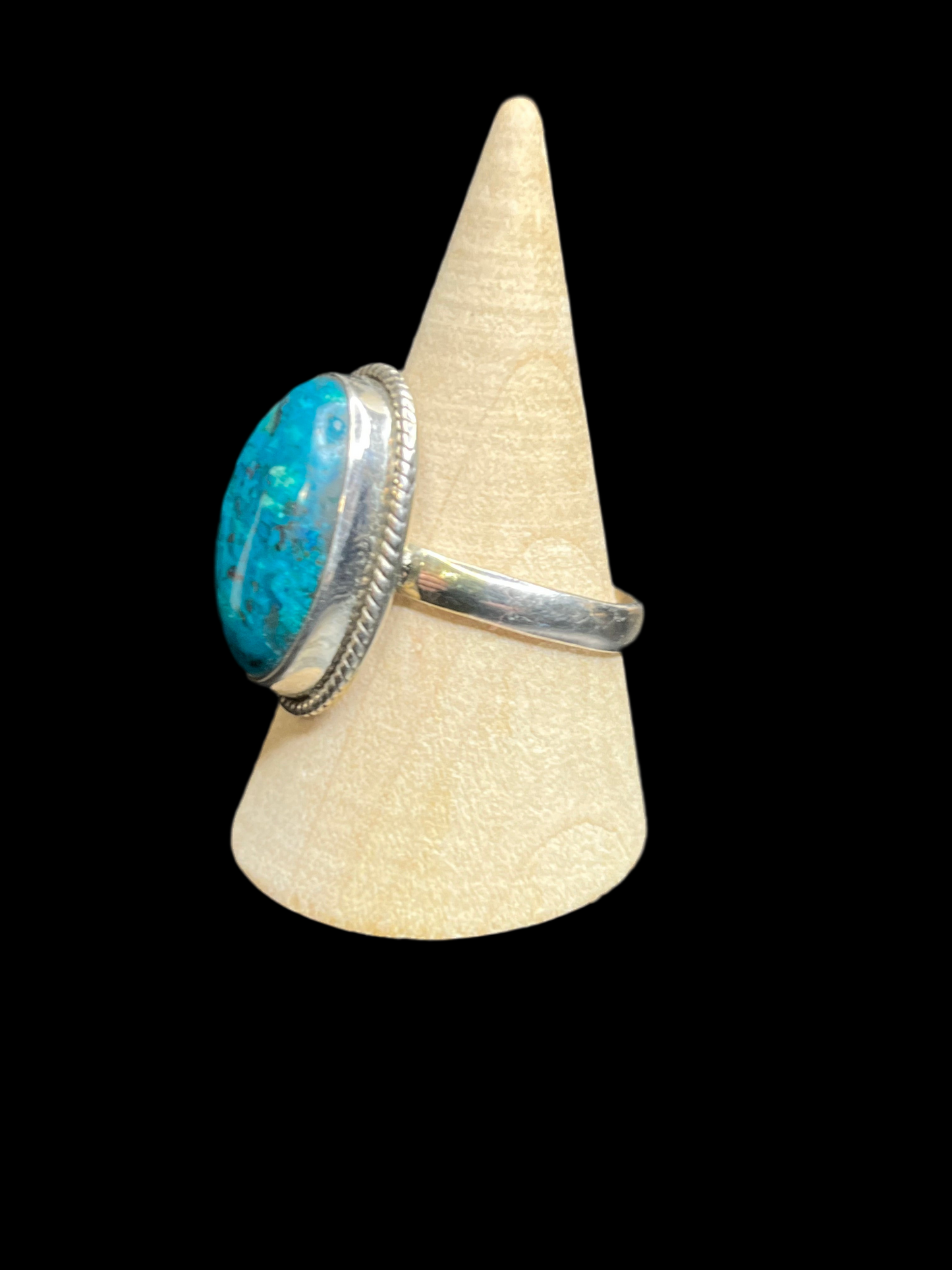 Chrysocolla Sterling Silver Ring - size 12