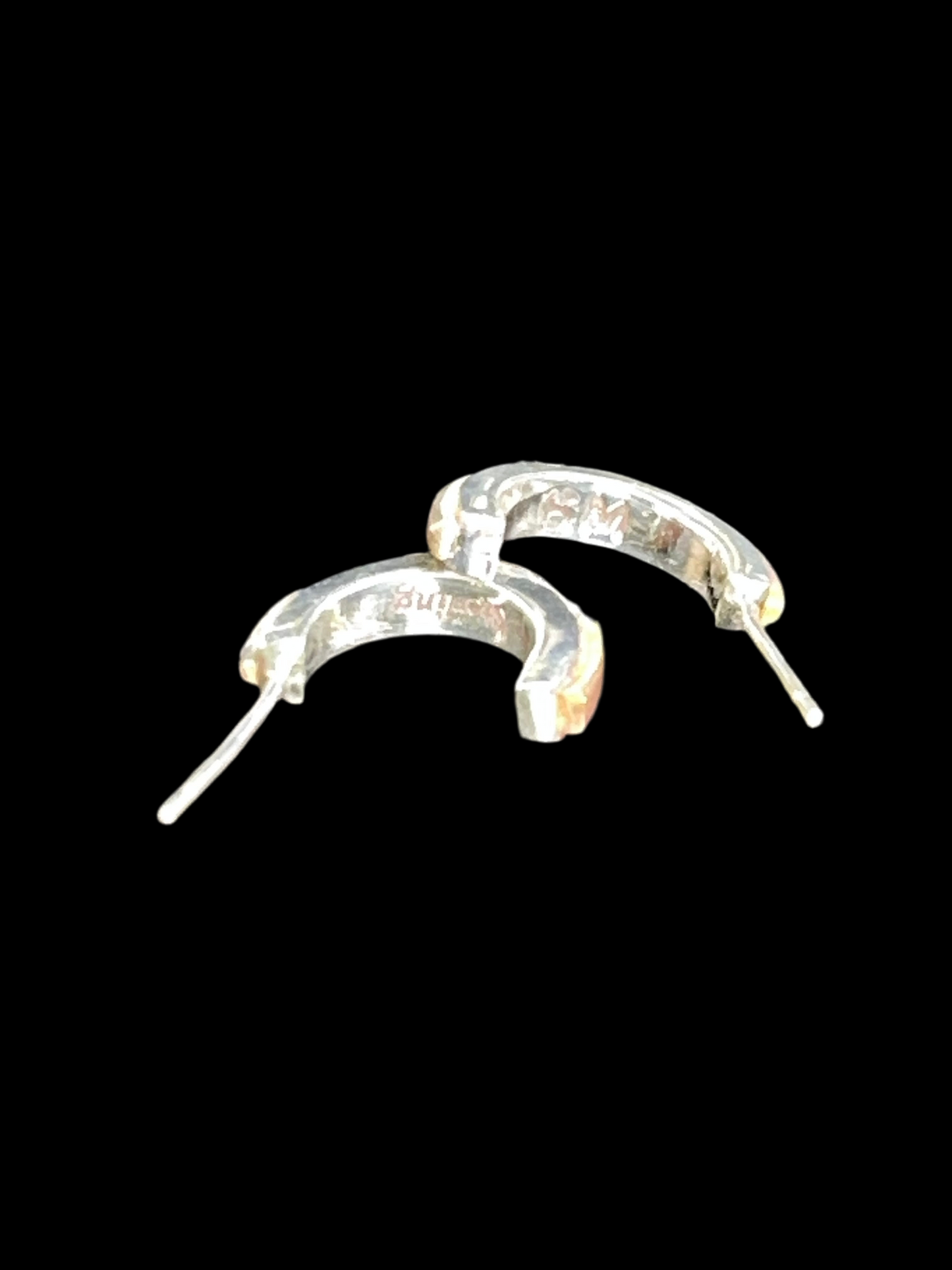Inlay Sterling Silver Earrings - Artist Signed