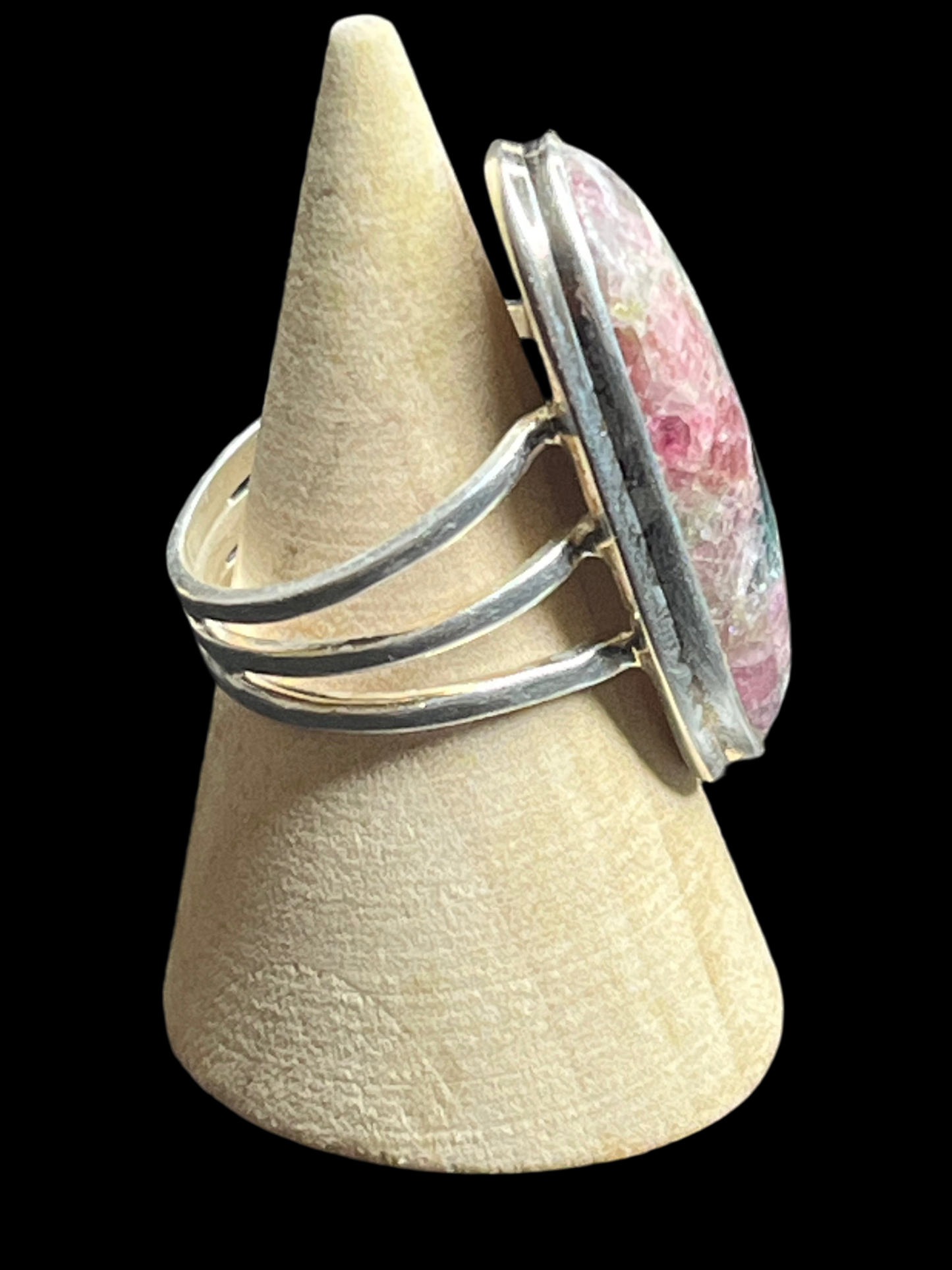 Multi-Color Tourmaline Sterling Silver Ring - size 8