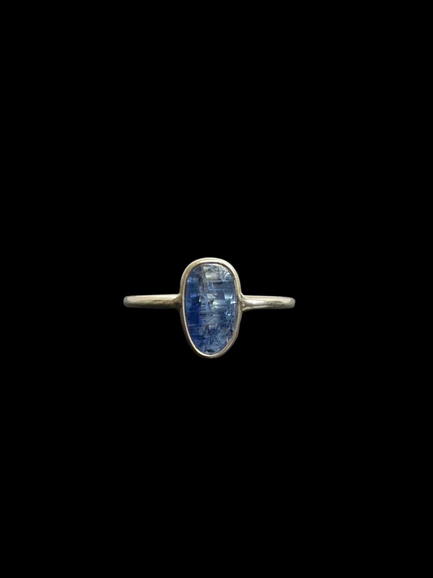 Natural Stone Sterling Silver Flat Stacker Rings