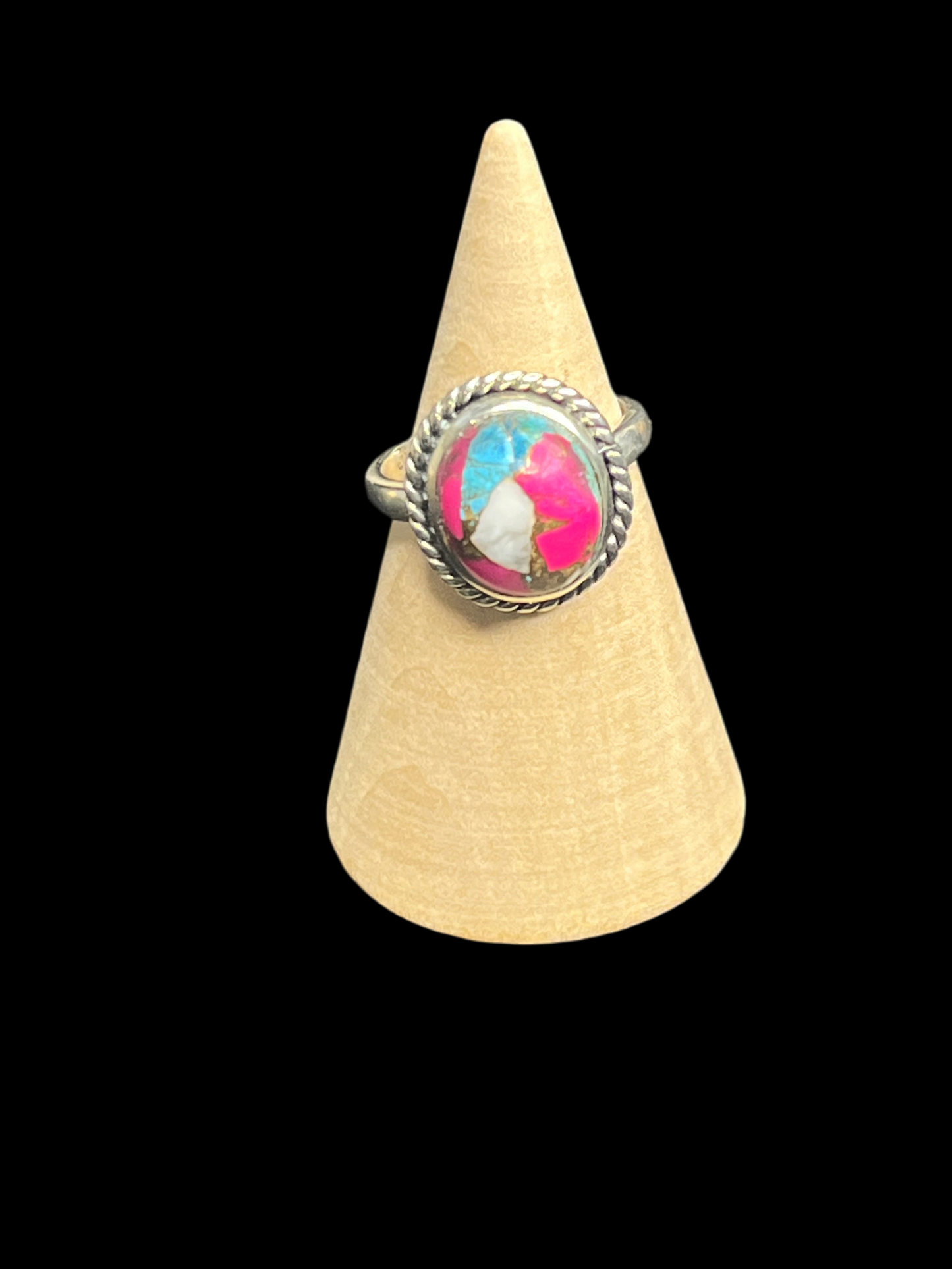 Cotton Candy Turquoise Sterling Silver Rings