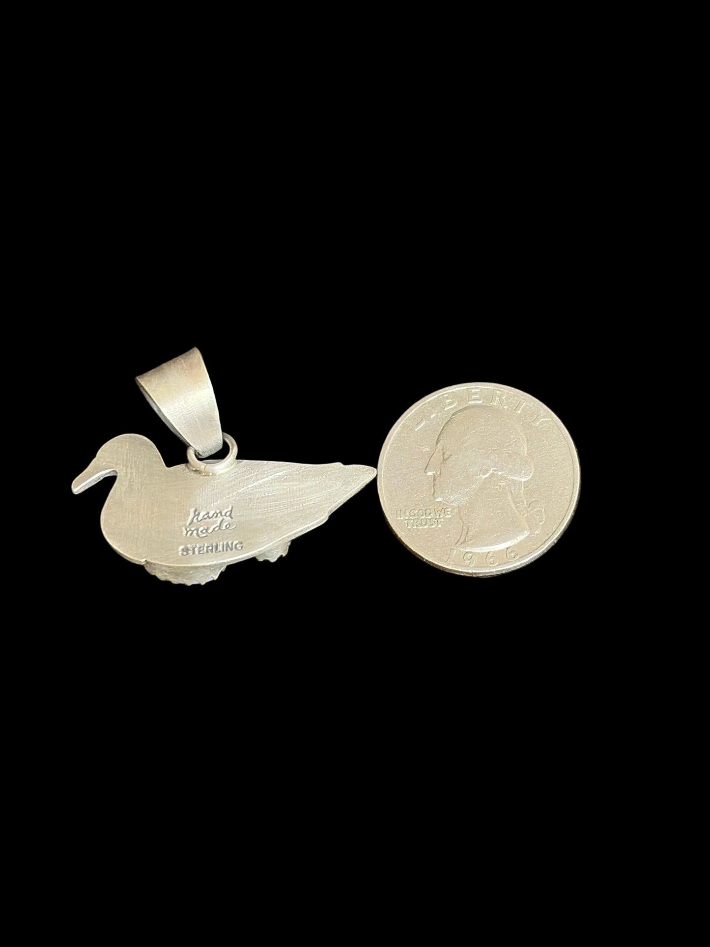 Handcrafted Pink Conch Duck Pendant
